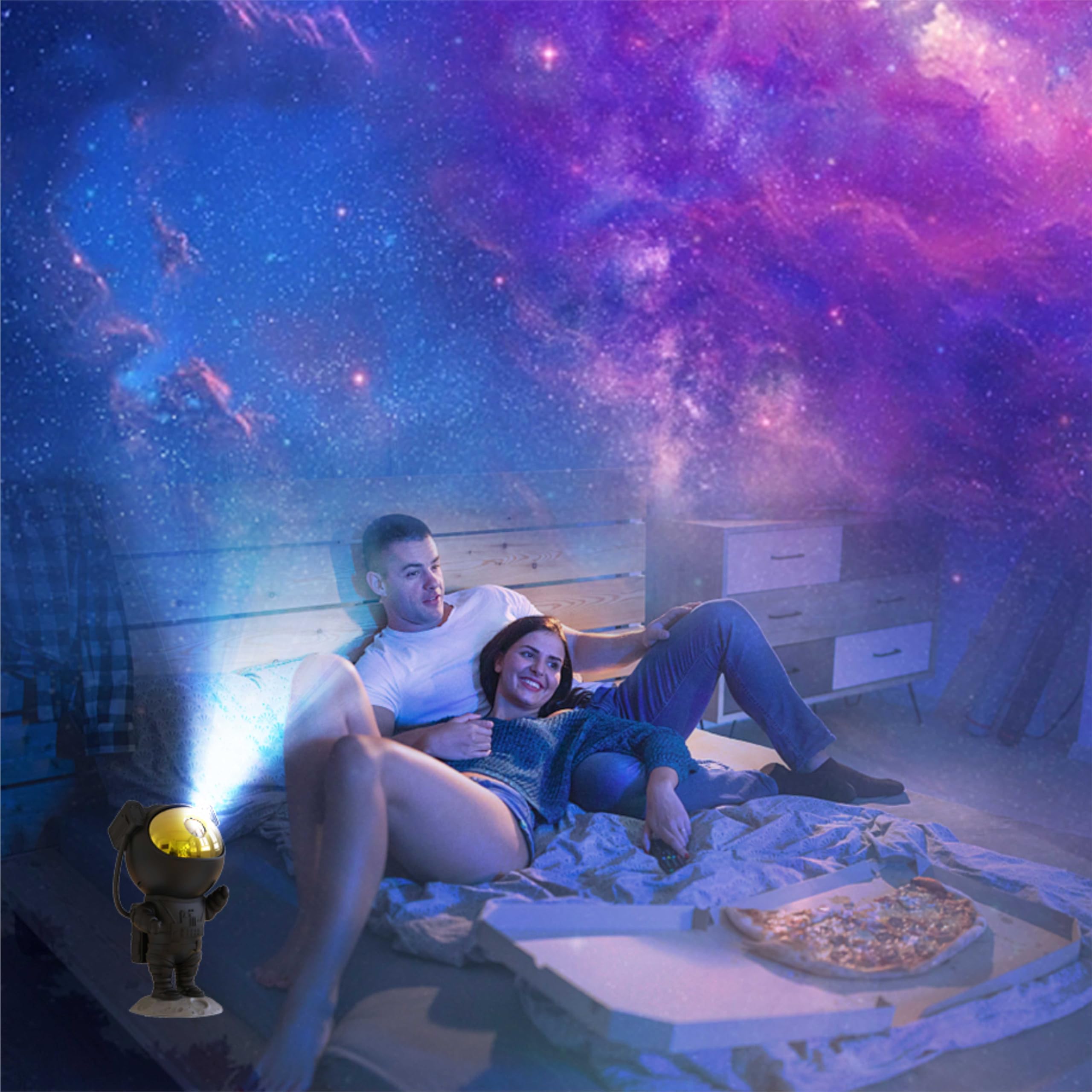 Star Projector Galaxy Night Light,Astronaut Starry Nebula Ceiling Led Lamp With Timer And Remote, Gift For Kids Adults For Bedro
