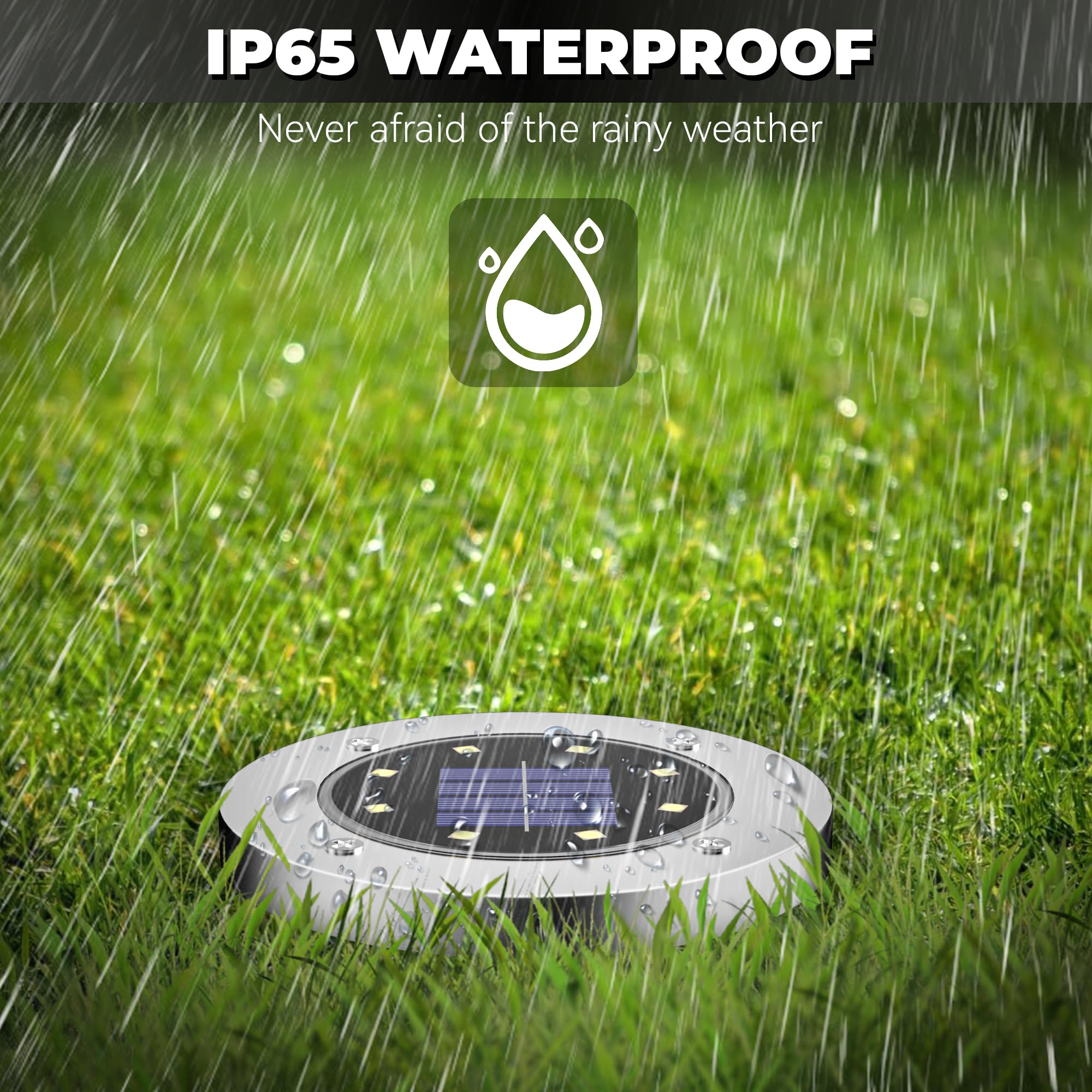 Duudo Solar Lights Outdoor Waterproof 12Pack, Solar Garden Lights Pathway Lights Bright In-Ground Lights Landscape Lighting Outd