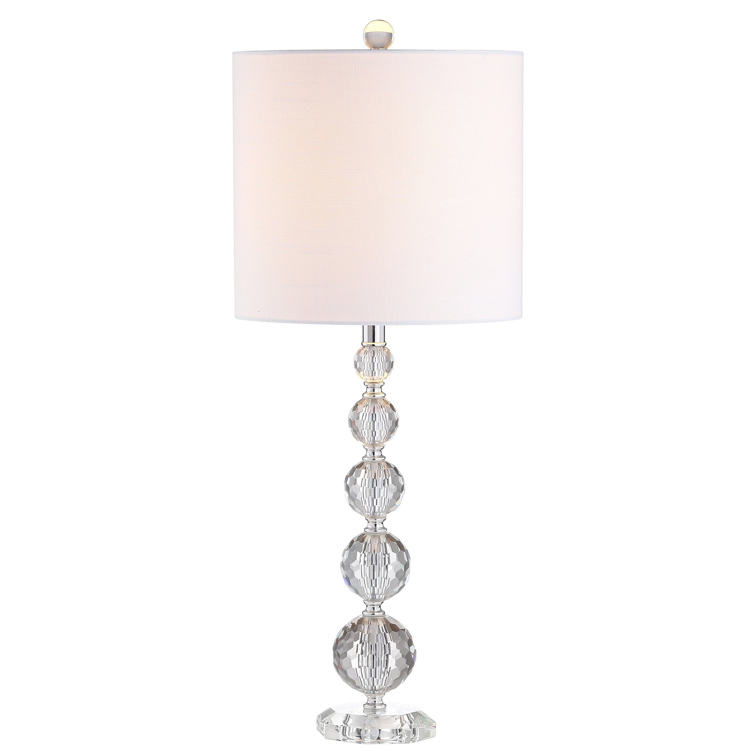 JONATHAN Y Nala LED Table Lamp Set of 2, 28.5in Crystal, Clear/Chrome, Model JYL5002A-SET2, Ideal for Bedroom, Living