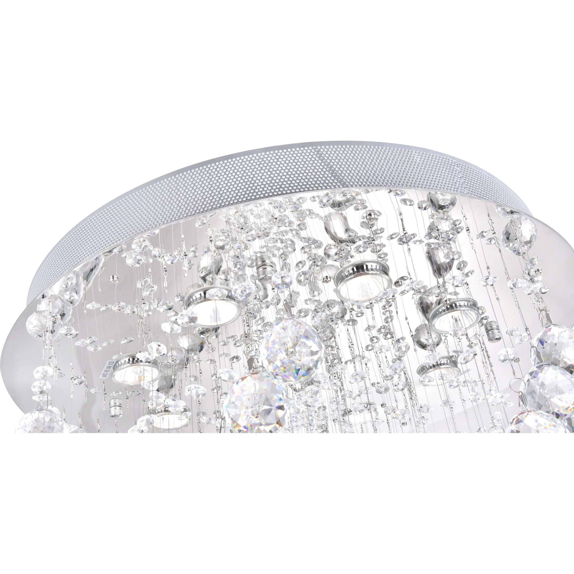 Cwi Lighting Twister 8-Light Chrome Metal Flush Mount Light - Transitional Design