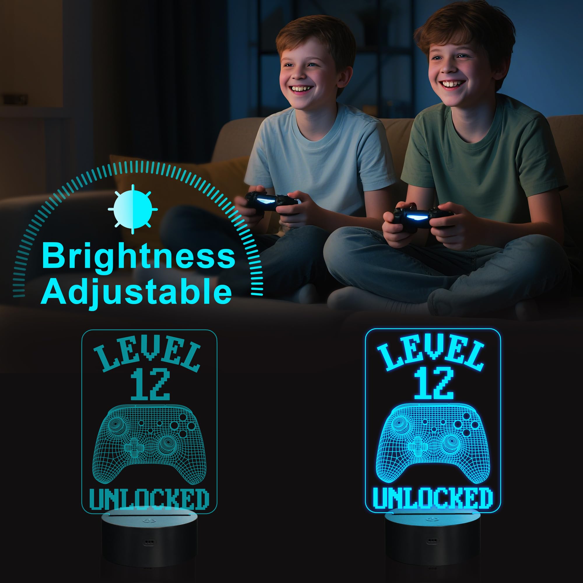 YuanDian Gaming Controller Graphic Lamp, 16 Colors, Touch & Remote Control, Model FS-2810-9999, Acrylic, Gift for Gamers, 12 Years Old