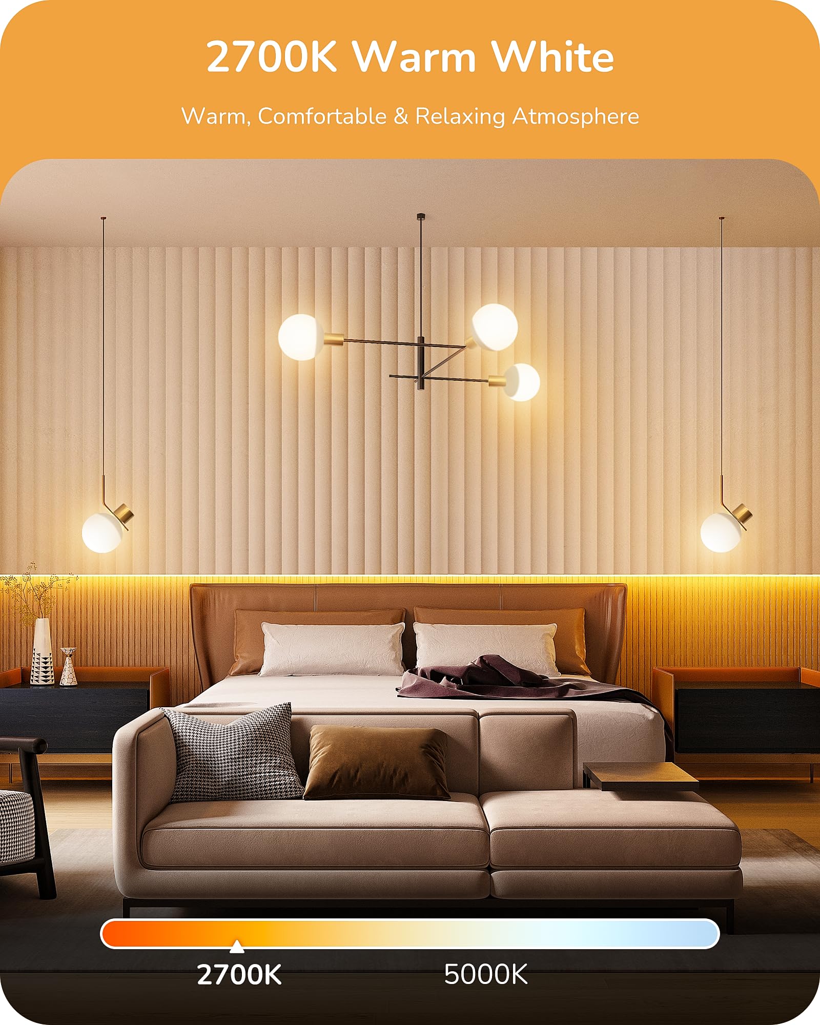 Edishine Vanity Light Bulbs, G25 Led Bathroom Light Bulbs, 25 Watt Equivalent Globe Light Bulb, Cri90+ 2700K Warm White 450Lm, E