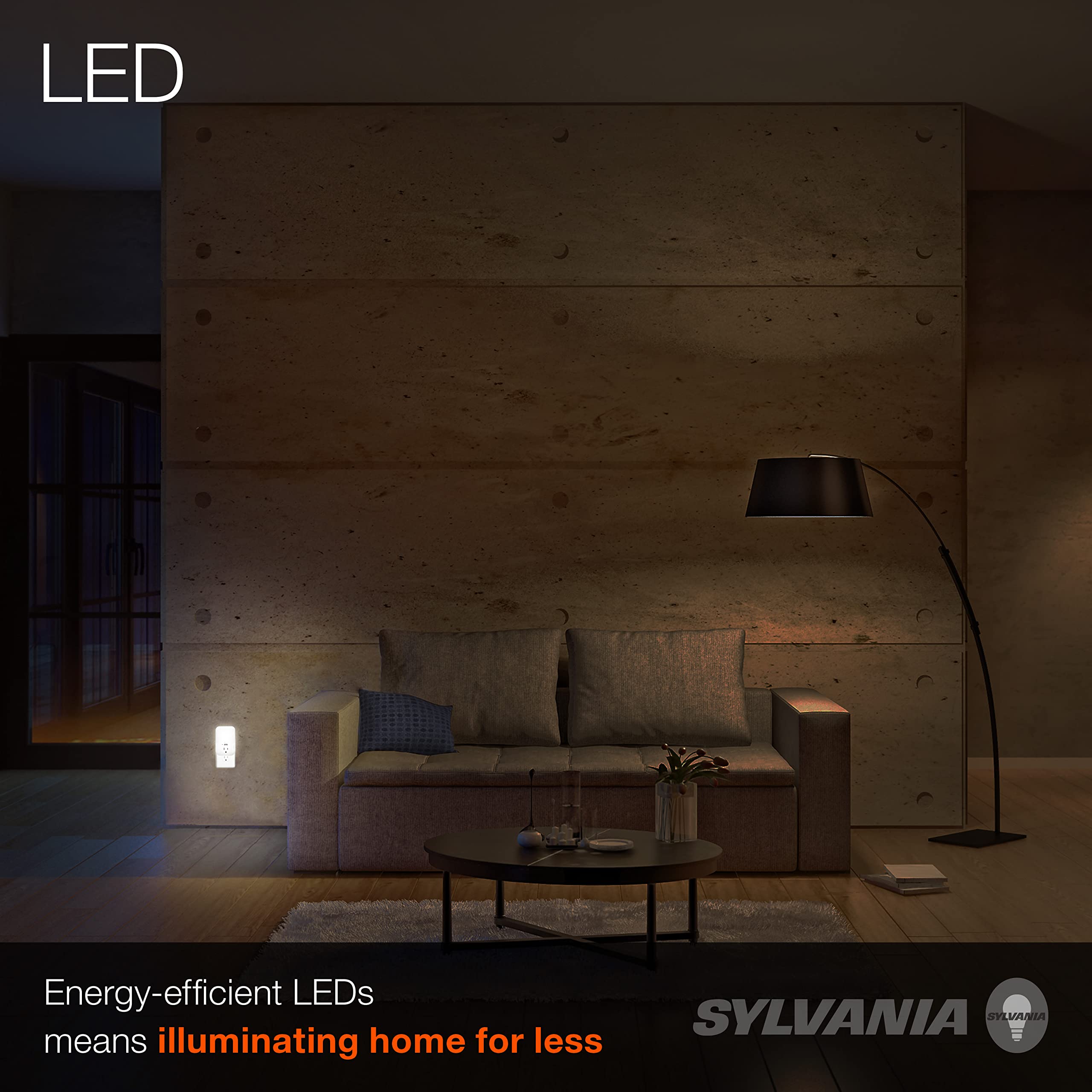 LEDVANCE SYLVANIA LED Night Light, 3-Color Select, Frosted, 5 Lumens, USB Port, 1 Pack, Model 64991
