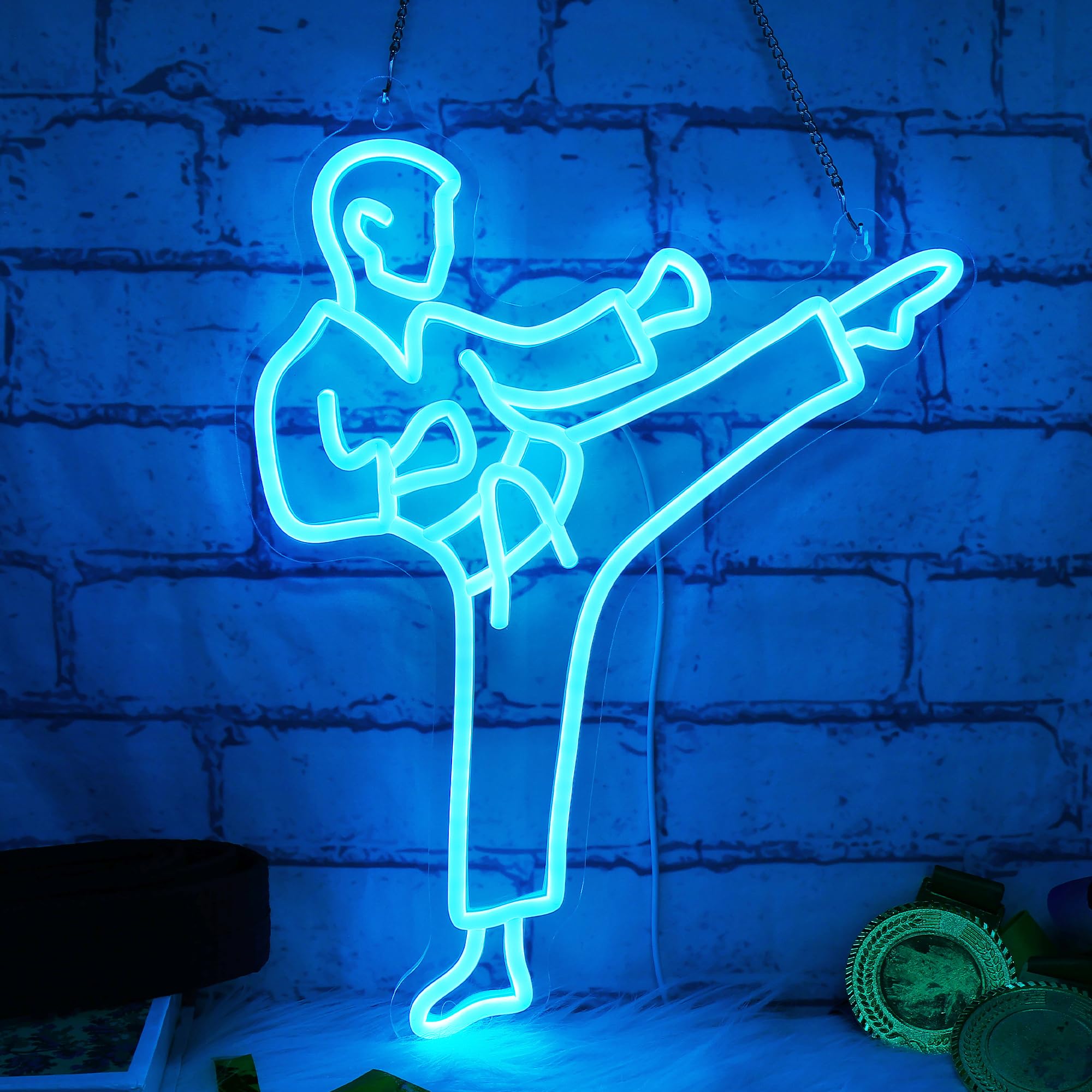  nite Karate Neon Sign  Led Neon Lights For Room Wall Table Decor Art  Men Karate Decor Light Birthday Xmas Gifts For Kids Boys Sports Fan