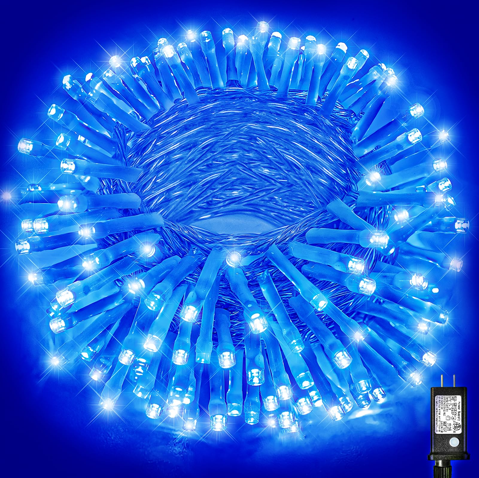 66ft 200 LED Christmas Lights Outdoor - 8 Modes Christmas String Lights Clear Wire with Time Memory, Waterproof Plug in Fairy St