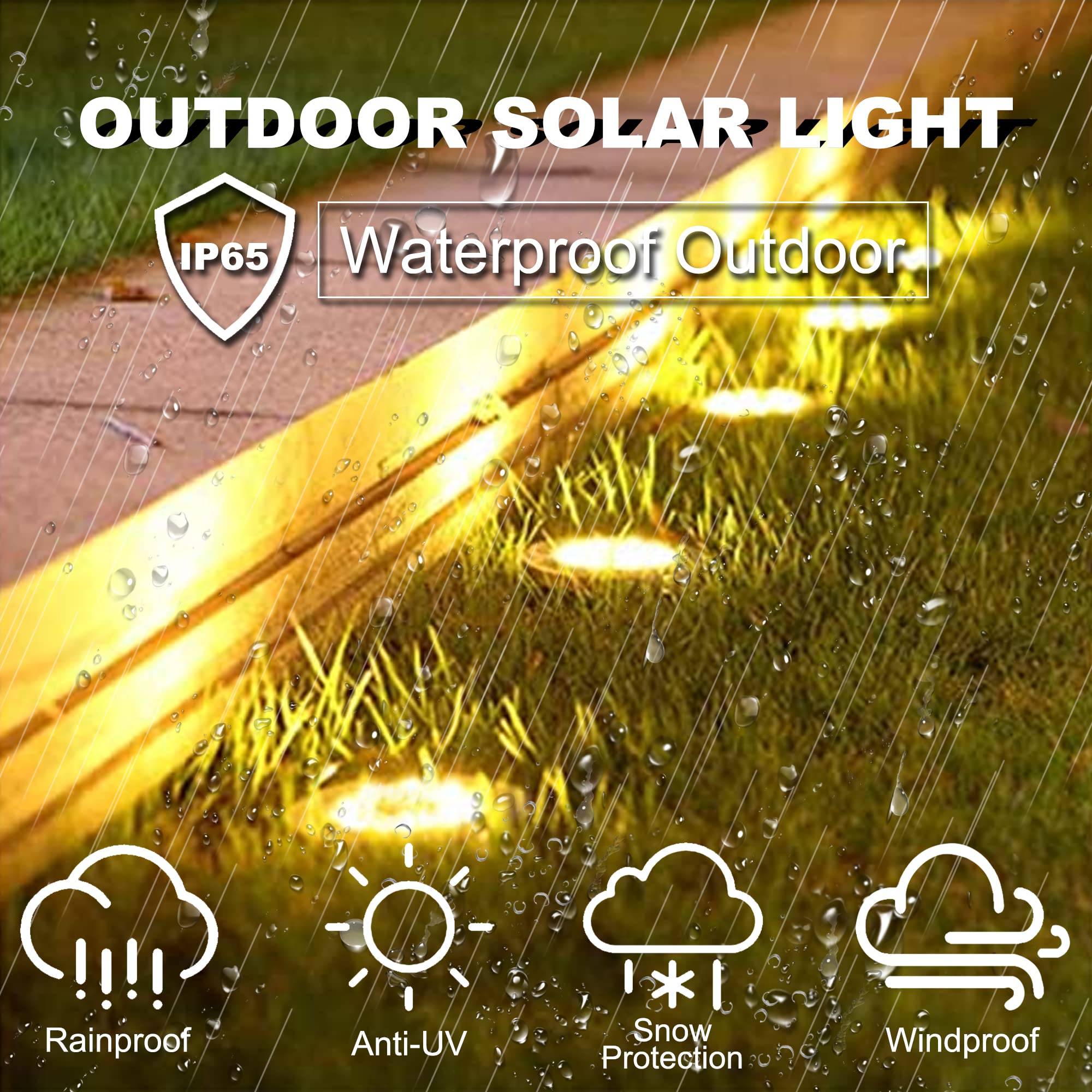 Solar Ground Lights-Waterproof Solar Lights Outdoor Garden- Solar Disk Lights-Upgraded 16Led Bright In-Ground Lights-Landscape L