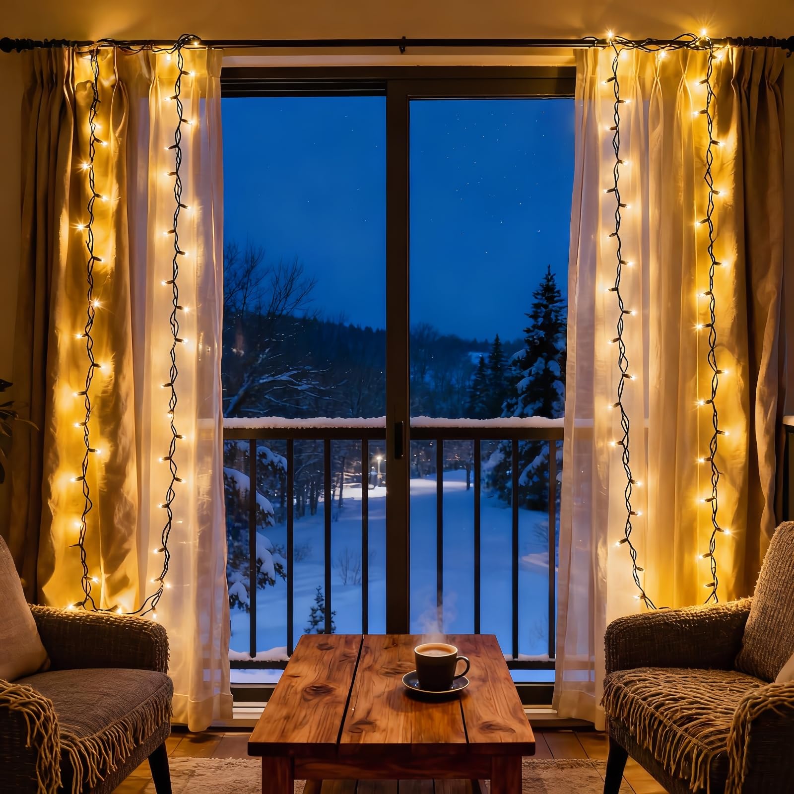 Jinbest 150 Led Warm White Christmas Lights, 50 Ft Green Wire, Ul Certified, Indoor/Outdoor Use, Model L1503Fb3-Ww