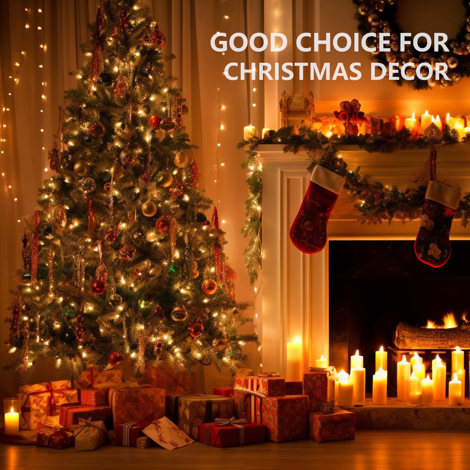 Dazzle Bright Outdoor Christmas String Lights, 1000 Led 328 Ft Plug In Fairy Light With Remote Control 8 Modes & Timer, Waterproof Decoration For Home Garden Yard Xmas Wedding, Warm White