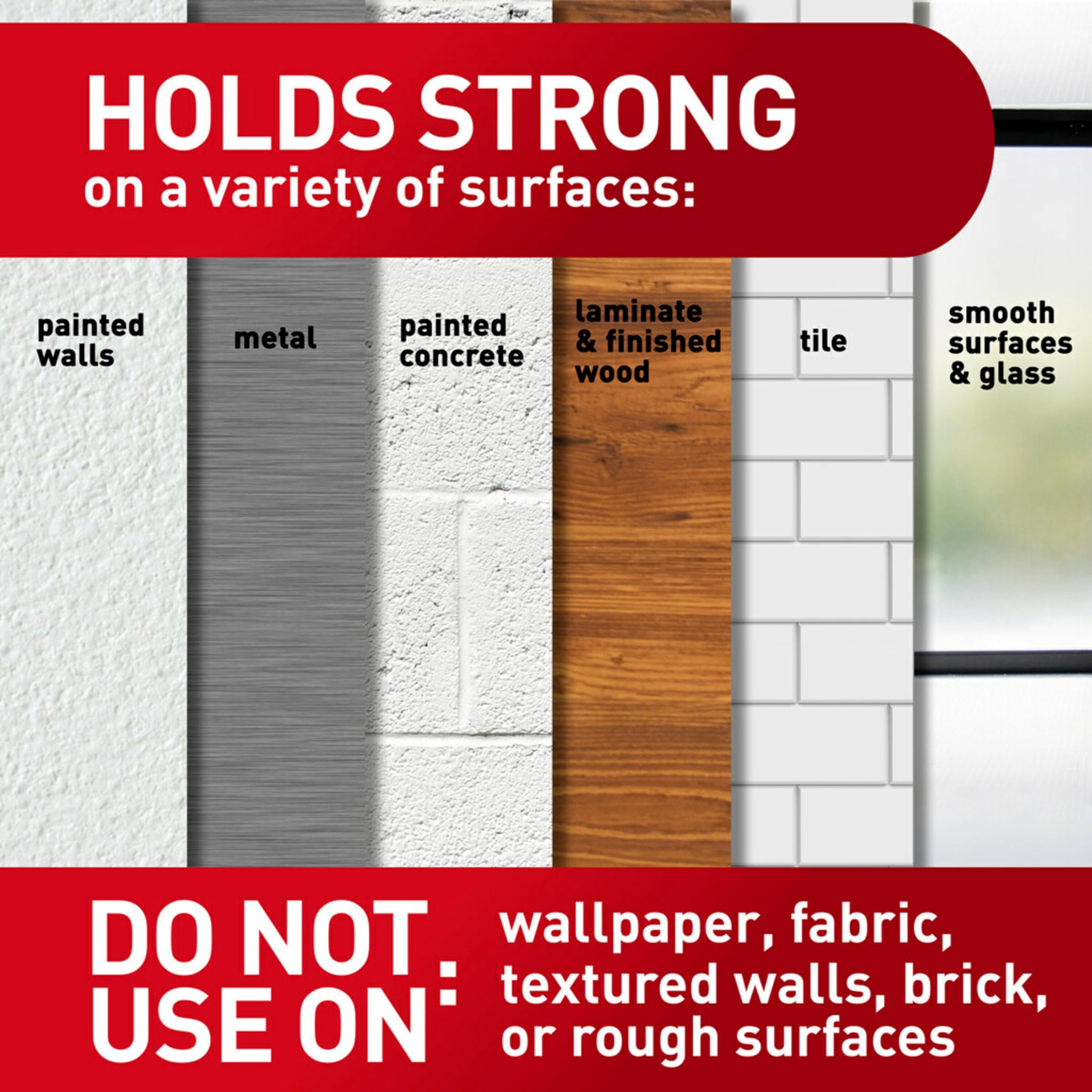 Command Clear Cord Clips - 13 Damage-Free Hanging Clips with 16 Strips for Electrical Cables - No Tools Required