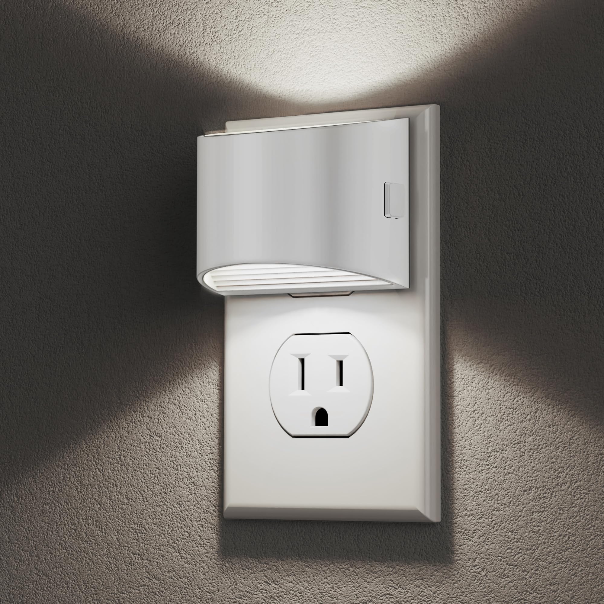 Doresshop Led Night Light[2 Pack]  Night Lights Plug Into Wall  3 Level Brightness Adjustable Plug In Night Light  Dusk To Dawn Sensor Nightlights For mature-themeds Bedroom Bathroom Hallway 5000K White Cover