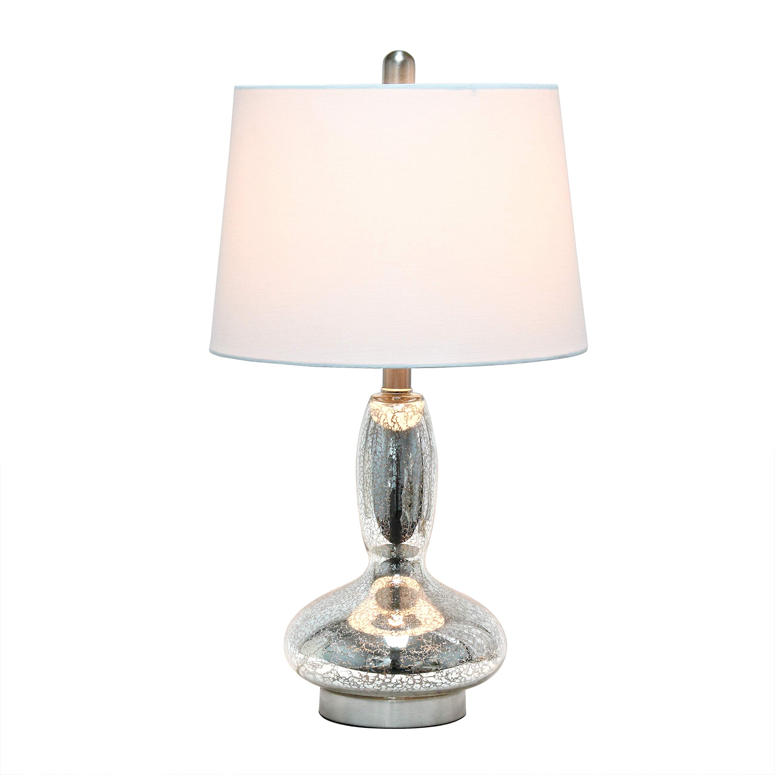 Elegant Designs LT3315-MUR Contemporary Glass Table Lamp, Mercury Finish