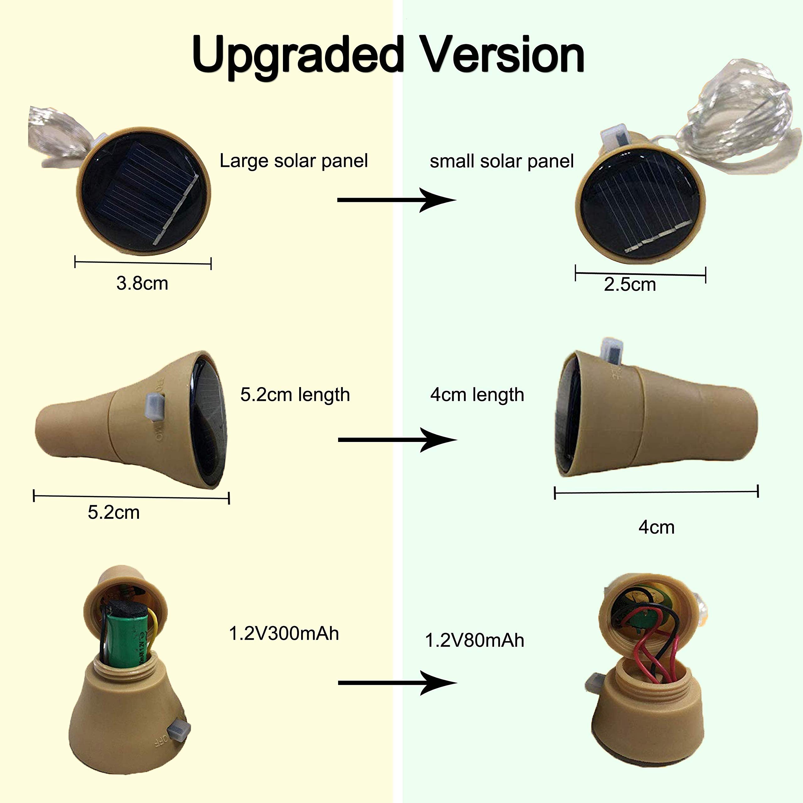 Decorman Solar Wine Bottle Lights, 10 Pack, 20 LEDs, Waterproof, Cool White, Copper, Round, Outdoor Garden Decor