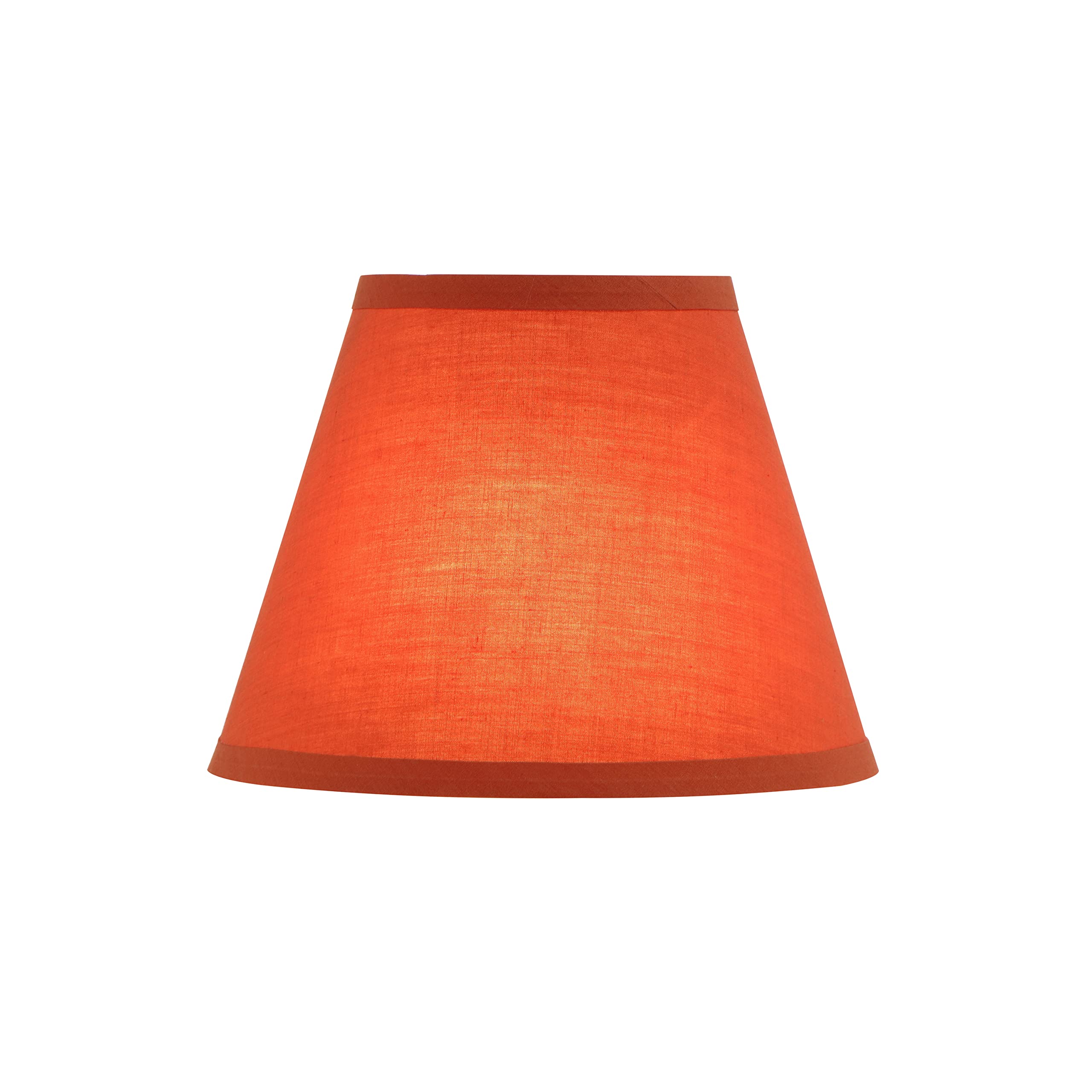 Aspen Creative 56002, Empire Uno Lamp Shade, Brick Red, 5'' Top X 9'' Bottom X 7'' Slant Height, Slip Uno 33Mm