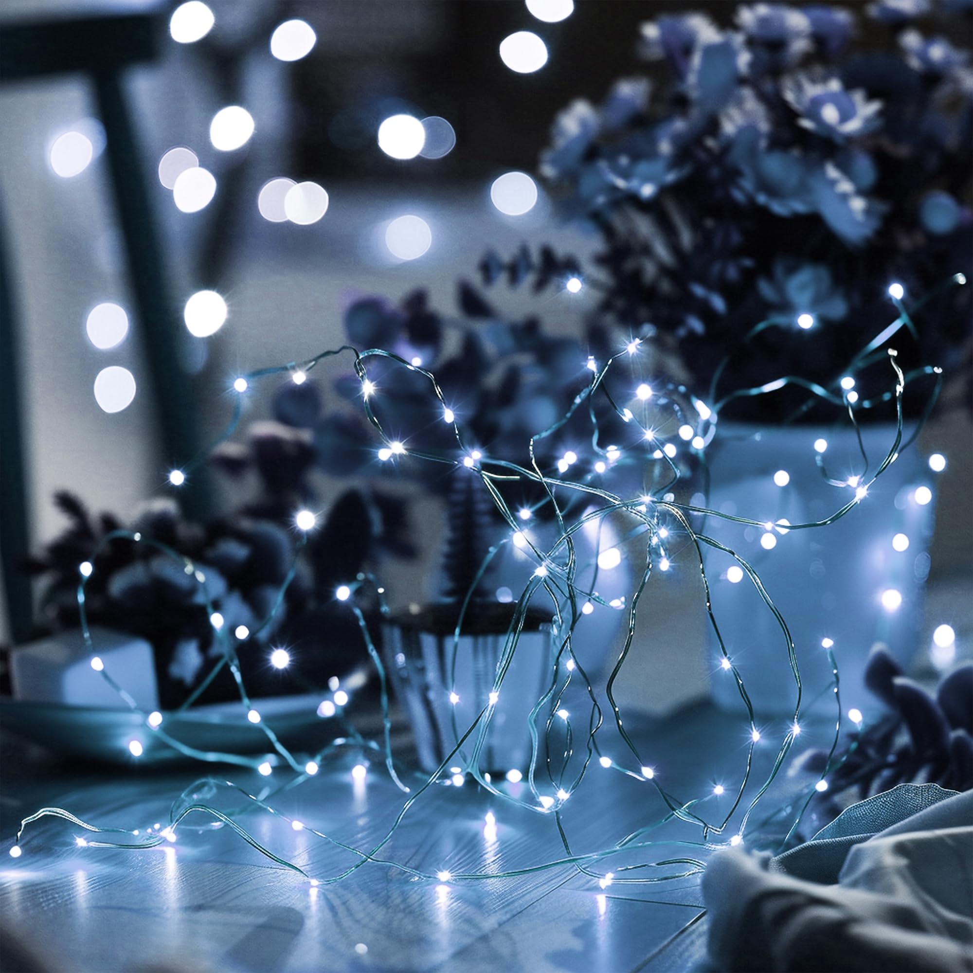Dazzle Bright Fairy Lights, 66 Ft 200 Led Usb Power String Lights With Remote, 8 Modes Waterproof Copper Wire Lights For Home Indoor Party Tree Yard Christmas Decorations (Cool White)