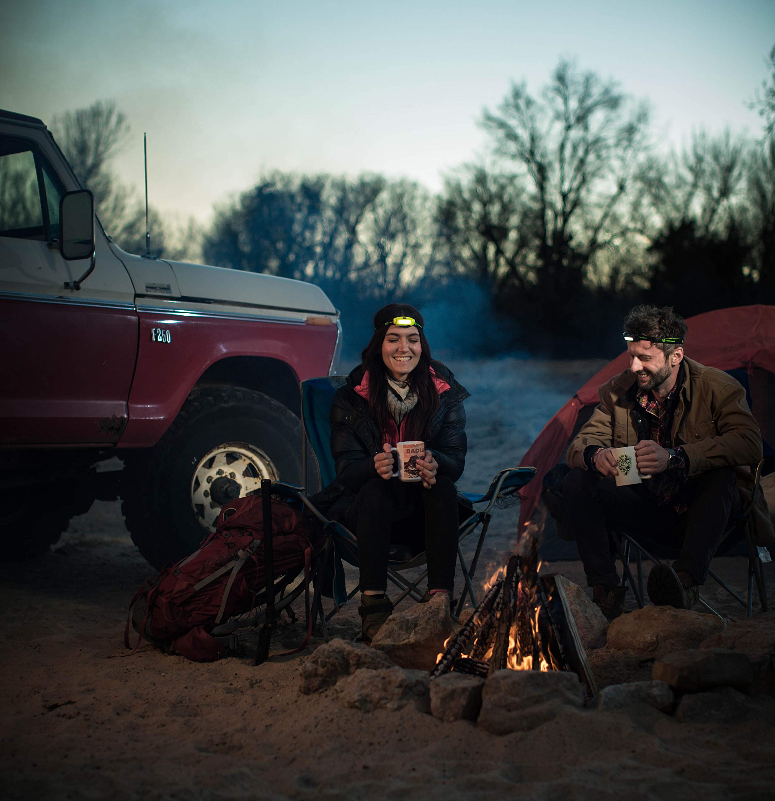 Streamlight 61707 Bandit 135-Lumen USB Rechargeable Headlamp, Coyote, Polycarbonate, Elastic Head Strap, Clip, USB Cable