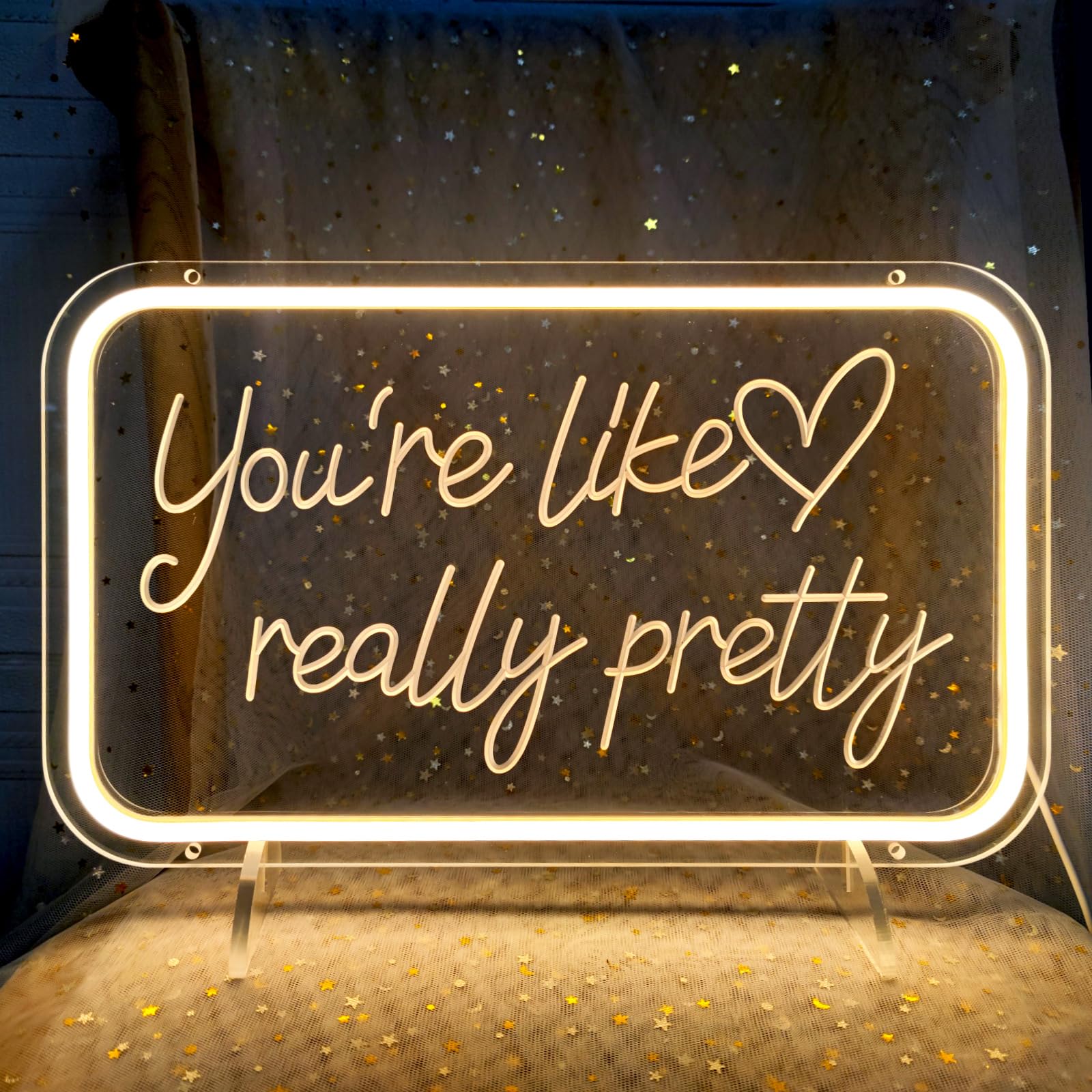 Your Like Really Pretty Neon Signs for Wall Decor, Neon Led Lights Sign for Wedding Party Decorations, Teen Girls Room Decor, Be