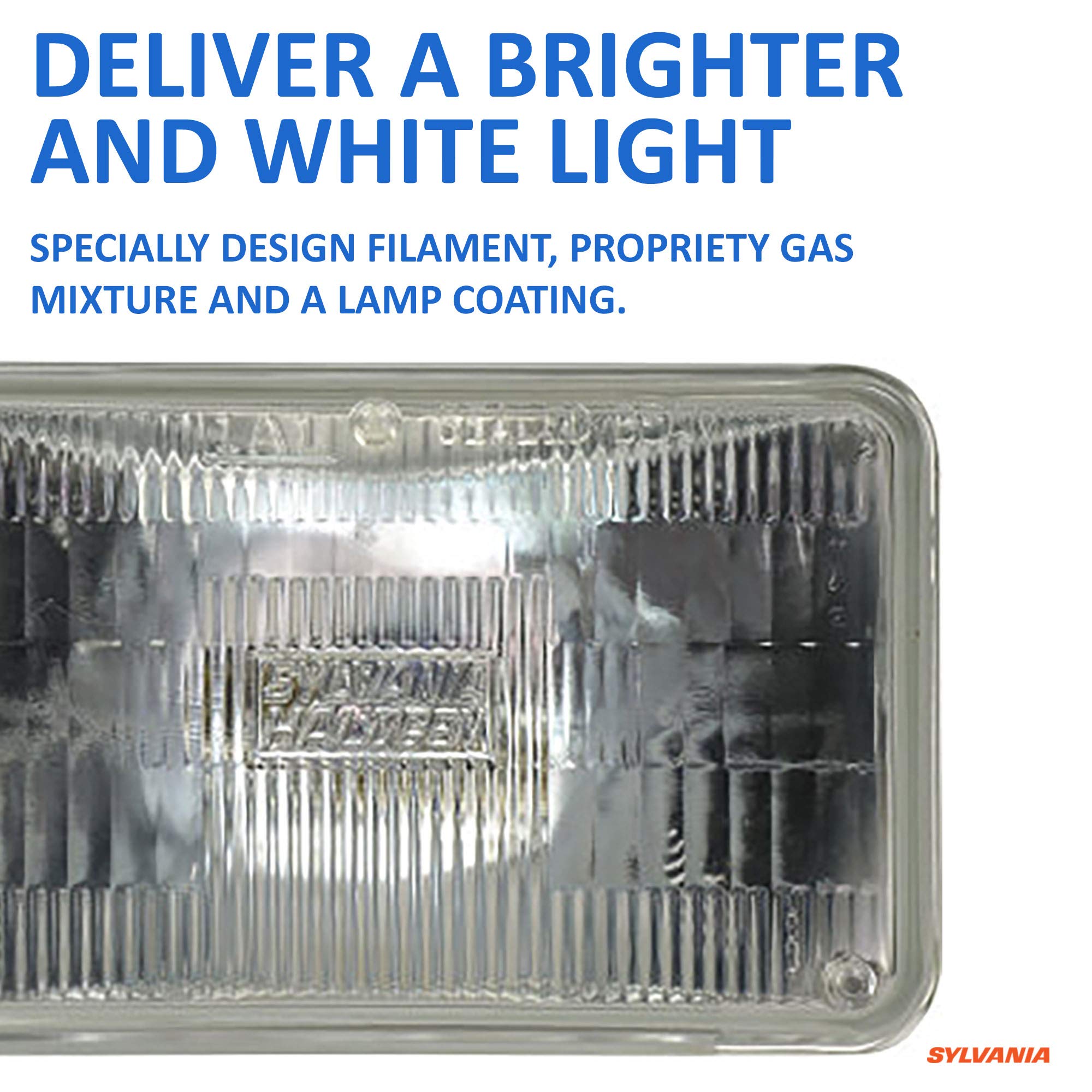 SYLVANIA H4651 SilverStar Sealed Beam Headlight - High Performance Halogen, Brighter & Whiter Light, 1 Bulb