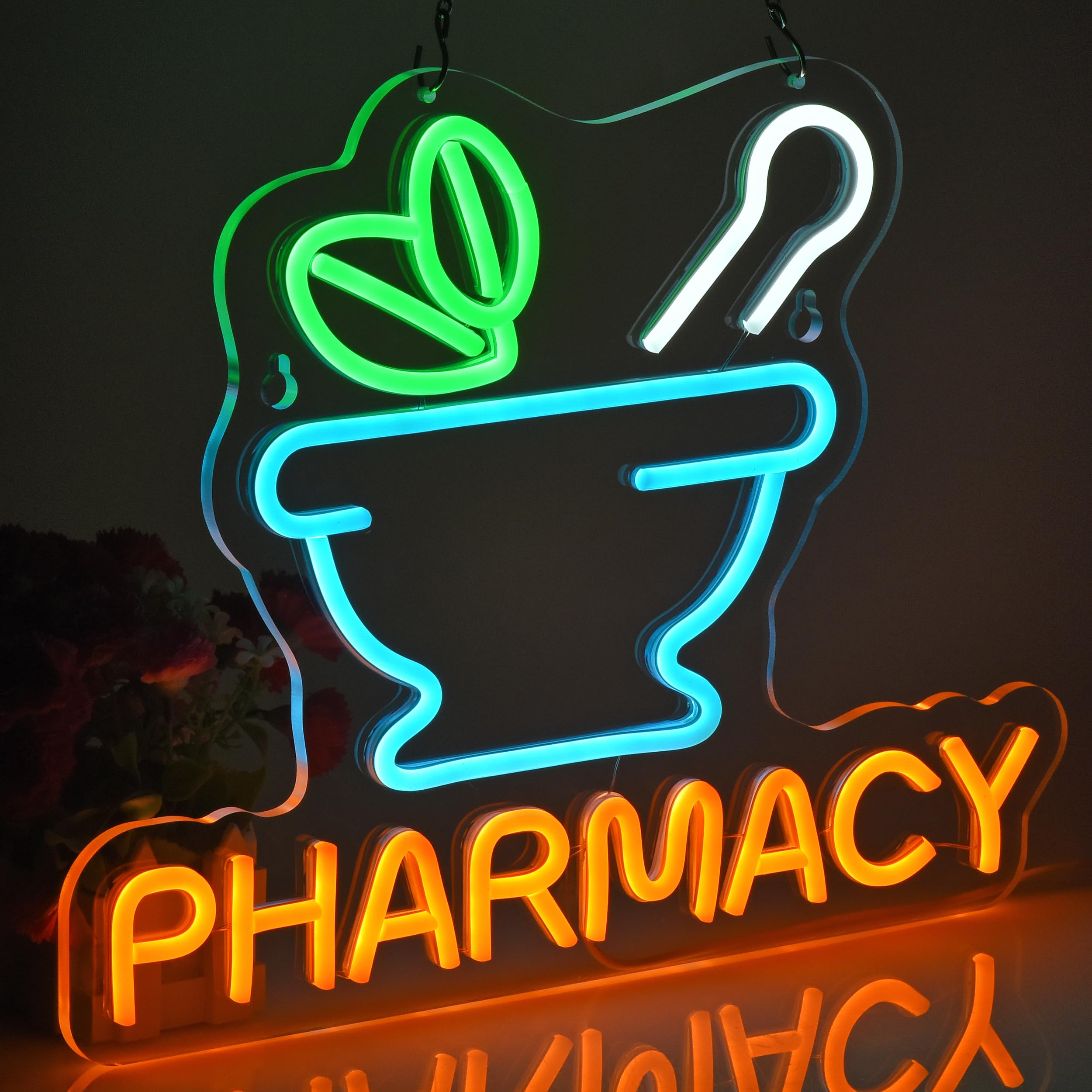 Jomobuty Pharmacy Neon Sign Led Neon Lights For Business Medicine Shop Rx Drug Store Wall Decor Ultra Bright Dimmable Neon Billboard Grand Opening Gift  Usb Powered  16.1 X 12.6