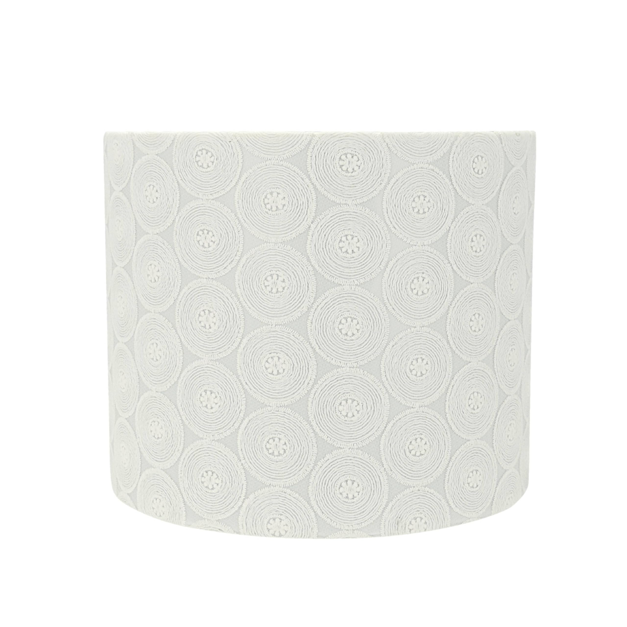 Aspen Creative 31093A, Transitional Drum (Cylinder) Shaped Spider Construction Lamp Shade In White, 12&quot; Wide (12&quot; X 12&quot; X 10&quot;)