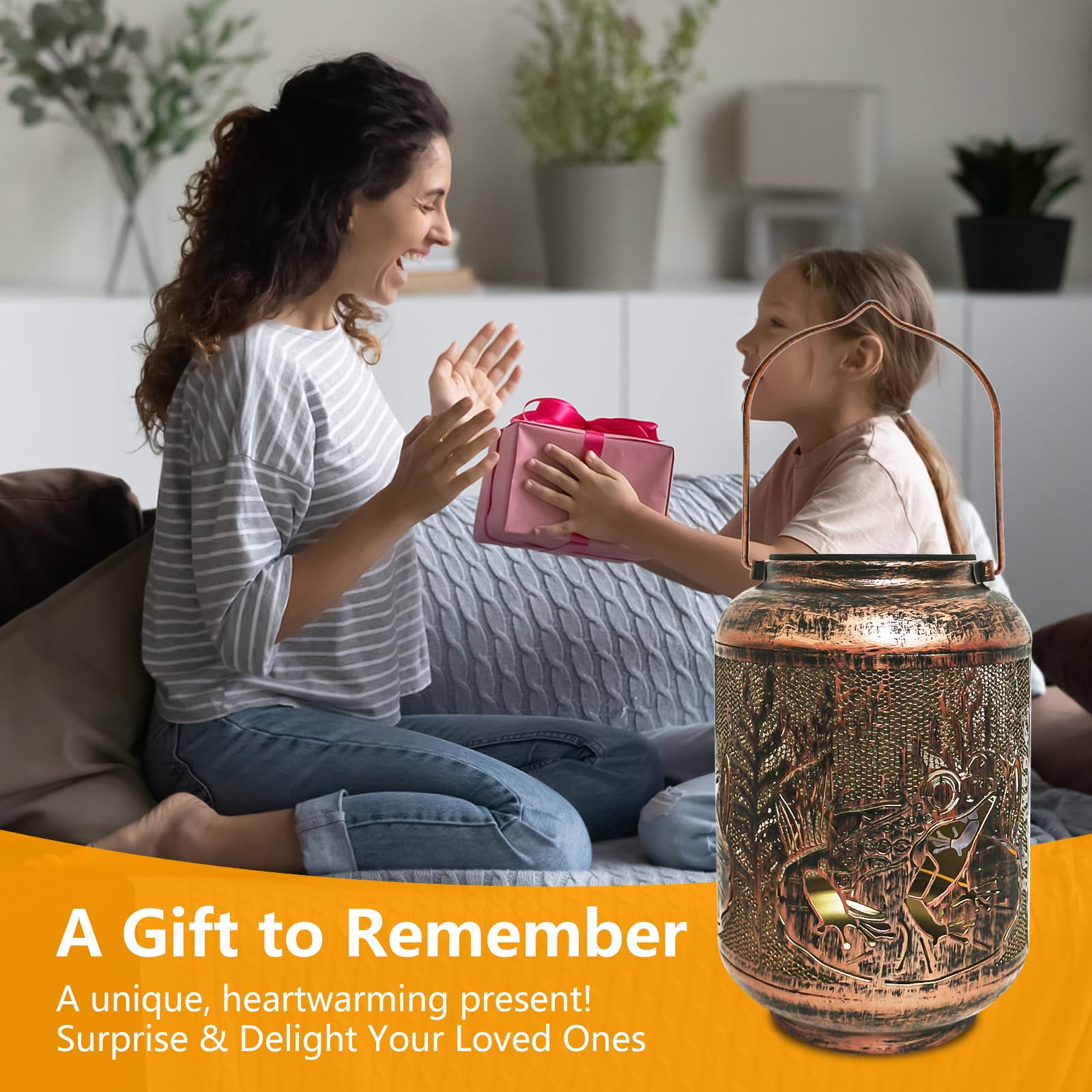 Humiieye Solar Lantern Outdoor Frog Garden Decor  Ip65 Waterproof Hanging Solar Powered Lights Birthdays Gifts For Women Mom  Metal Decorative Light For Patio Yard Lawn Porch Backyard Christmas