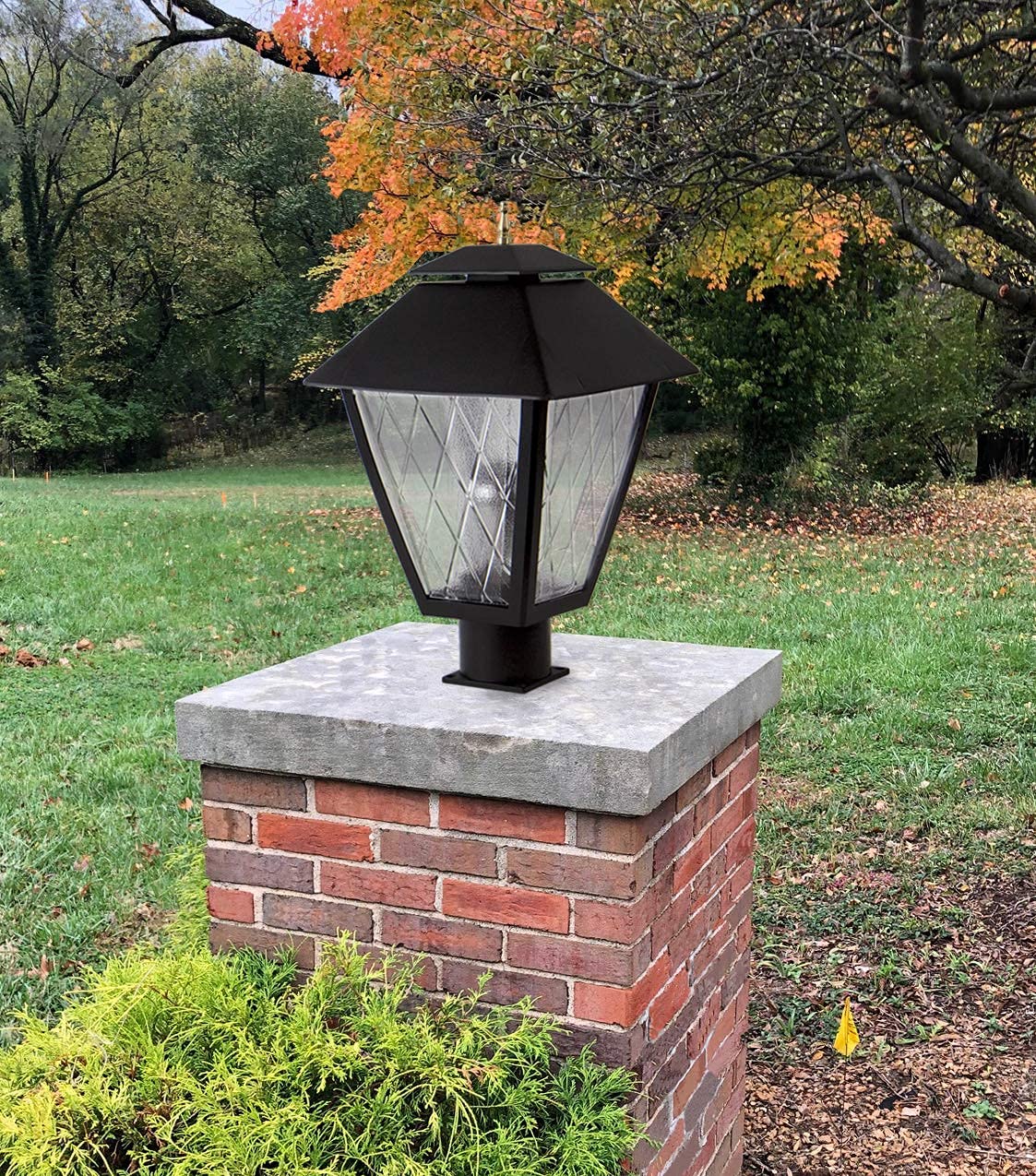 Solus S349-Bk Black Pier Mount Adapter For 3'' Post Lighting Fixtures