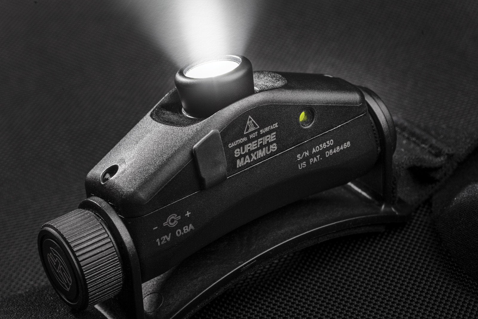 SureFire Maximus 1000 Lumen Rechargeable LED Headlamp HS3-A-BK Black with Lumintrail Keychain Light