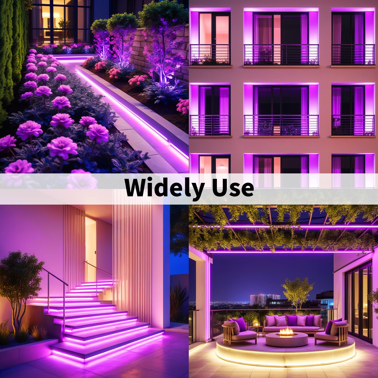 iNextStation LED Strip Lights, 16.4ft, 300 LEDs, Pink, Flexible, Cuttable, 12V, No Plug