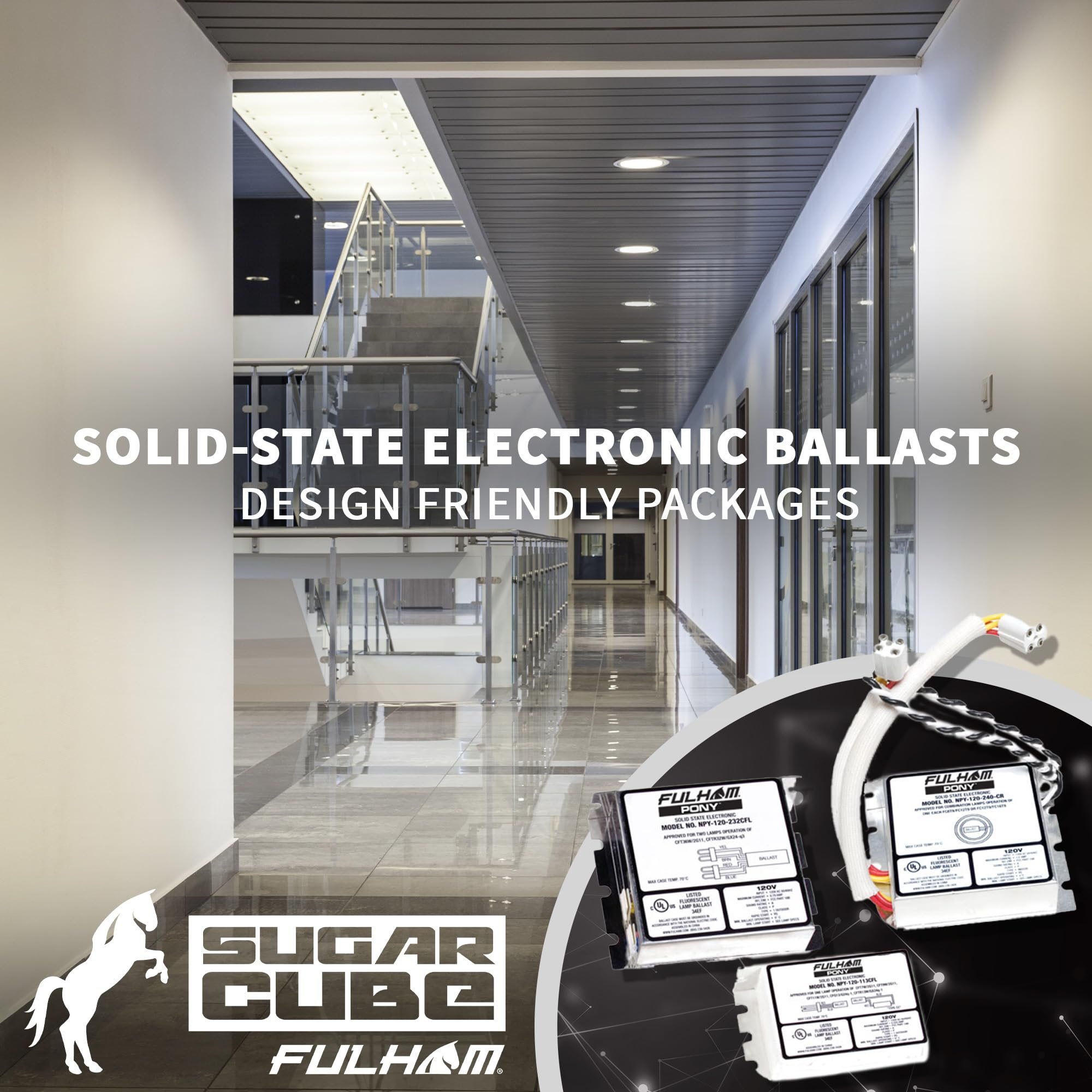 Fulham Lighting Sc-120-213-Lt5 Sugarcube Electronic 1 Or 2-Lamp Ballast, 18 Count (Pack Of 1), Red