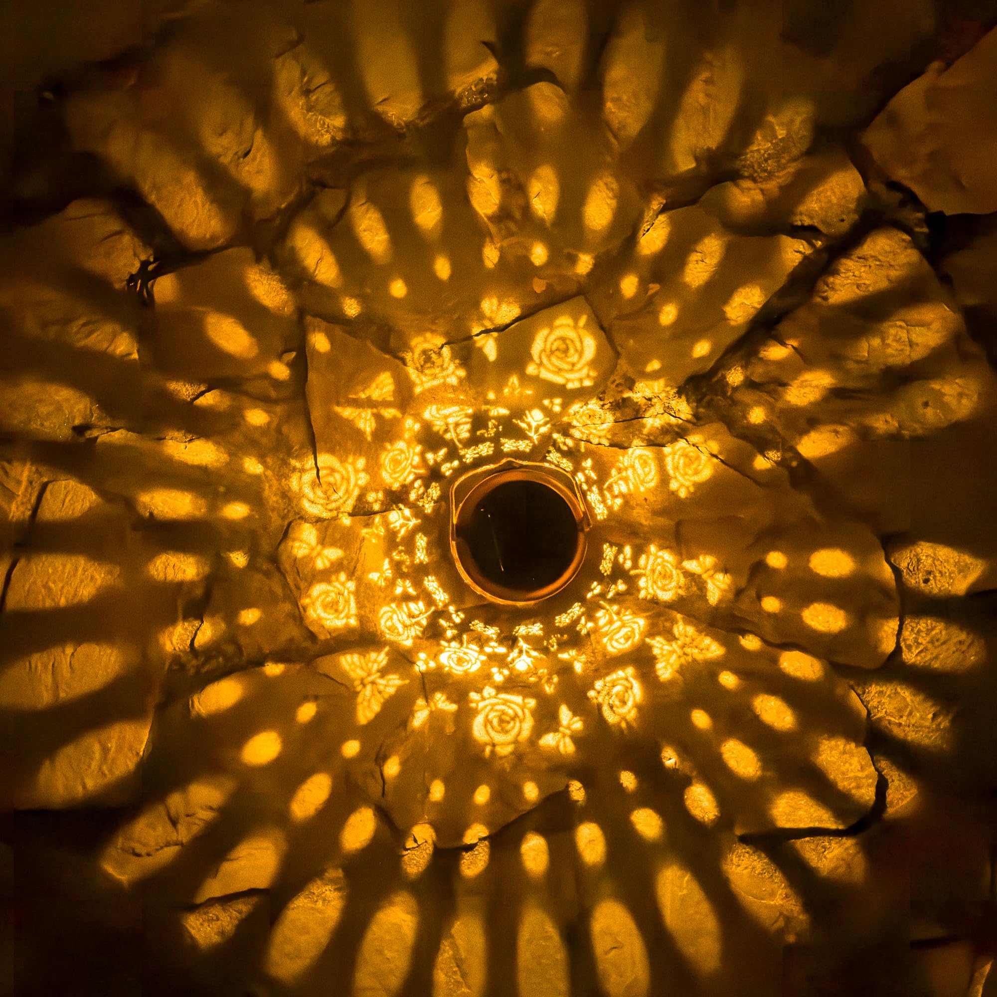 Anytalk Rose Solar Lantern Lights, Outdoor Solar Lanterns Garden Decor, Hanging Solar Lantern For Backyard Porch Patio Table Yar