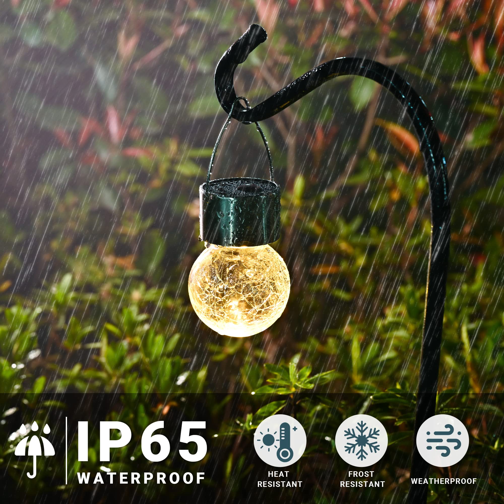 Solpex 12 Pack Hanging Solar Lights Outdoor,Solar Outdoor Lights Decorative, Solar Powered Waterproof Lights, Hanging Globe Sola