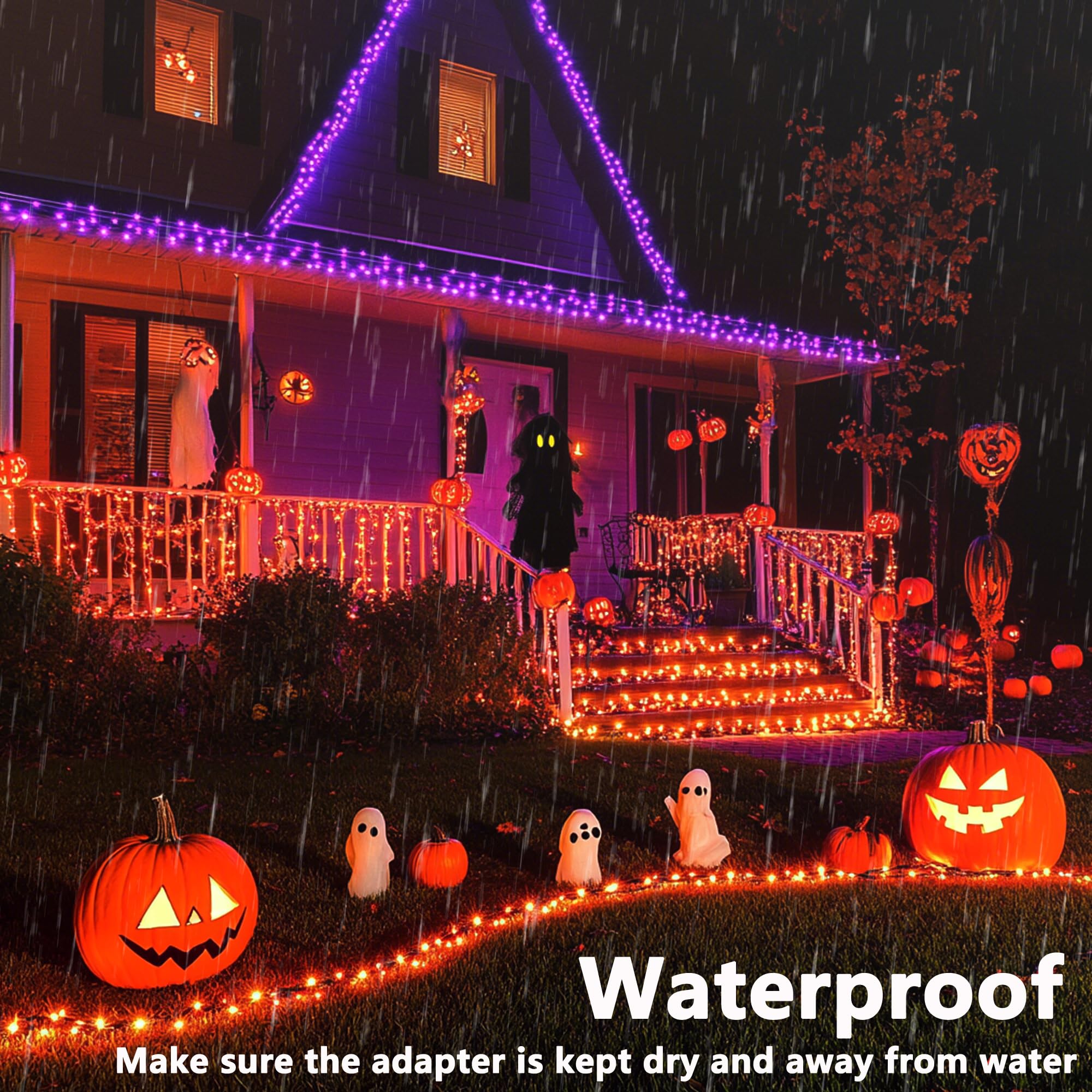 Joomer Christmas String Lights - 100 LED RGB, 32FT, Waterproof, with Remote and Timer, Model SSL0100-S-12V