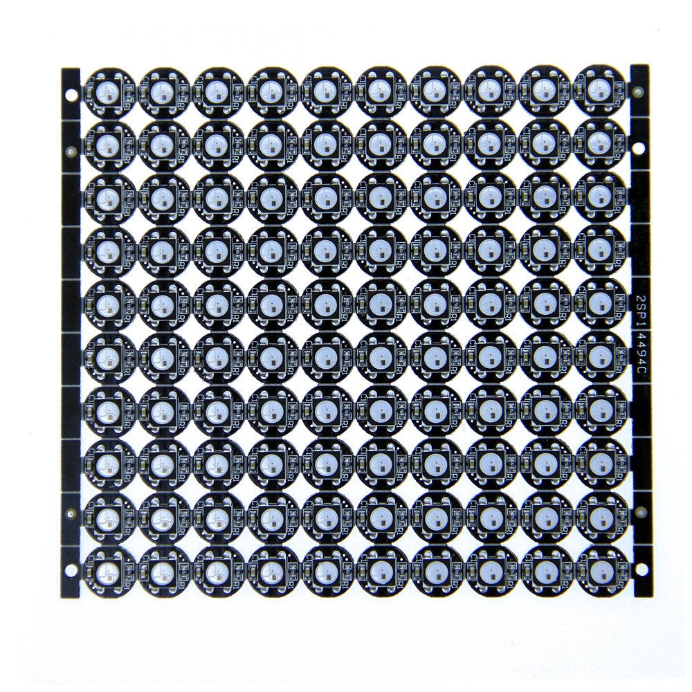 ALITOVE WS2812B RGB LED Pixel Light 100pcs 5050 Black PCB 5V for Raspberry Pi DIY Project
