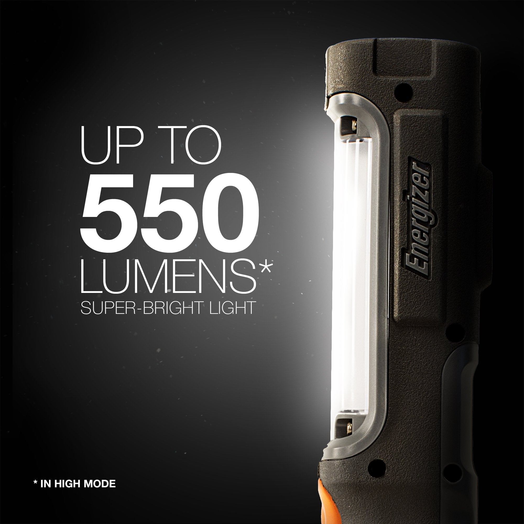 Energizer HC-550 LED Flashlight - Water Resistant, Magnetic Work Light, AA Batteries Included, Multicolor, One Size