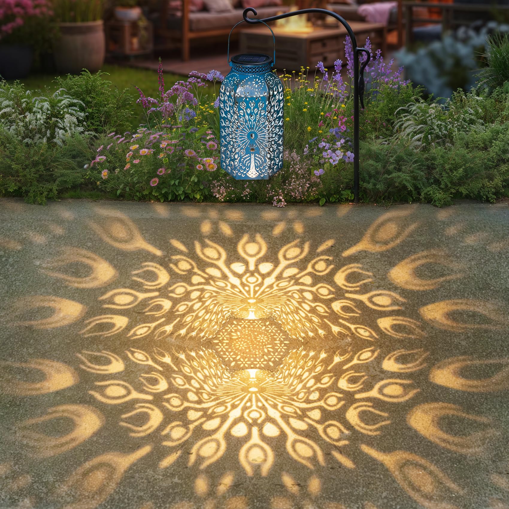 Outdoor Solar Lanterns Waterproof Peacock Garden Gifts Women Mom, Big Solar Lights, Garden Decor, Yard Art, Outside, Patio Ornam