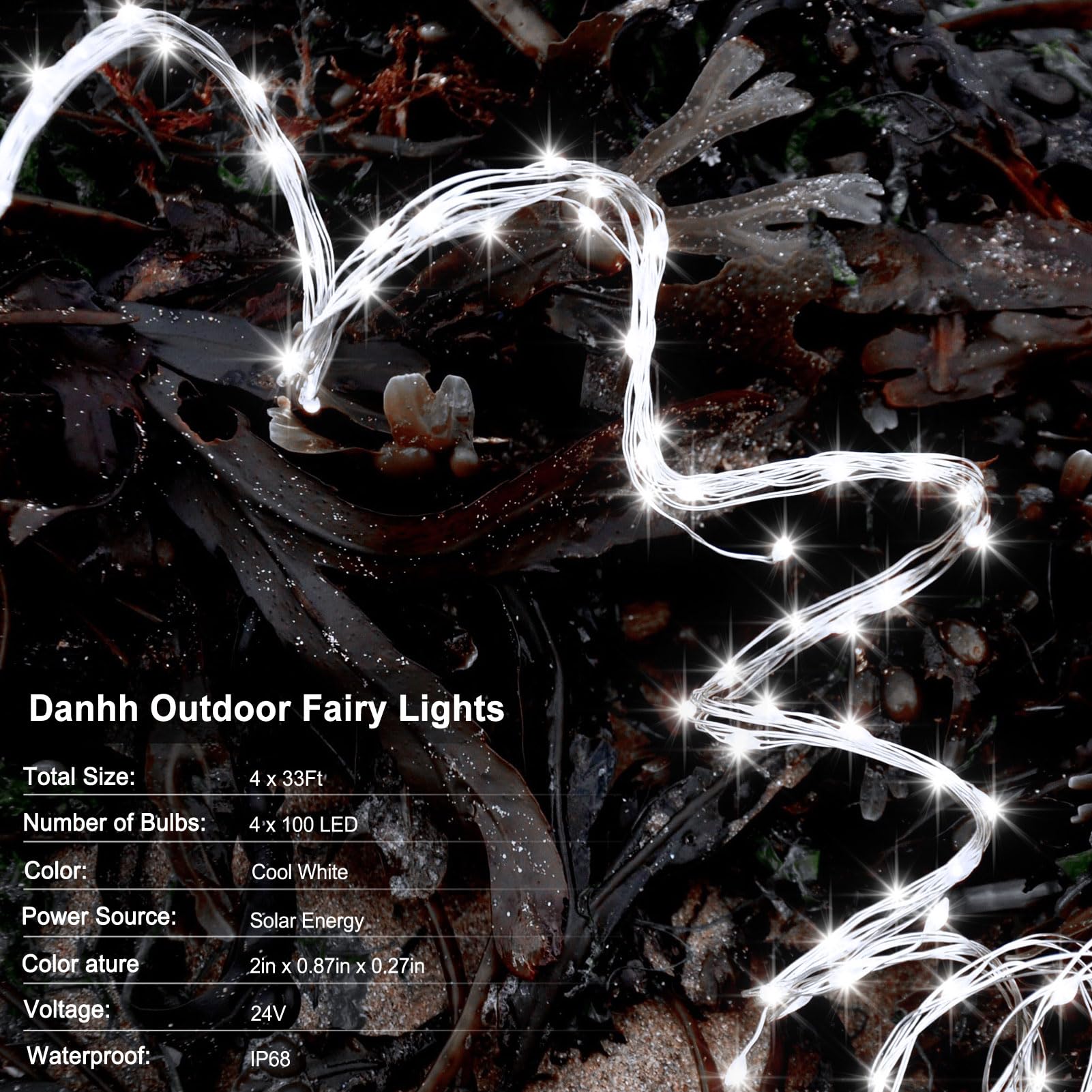 4 Pack Solar Fairy Lights 131.2Ft 400 Led, Twinkle Lights With 8 Modes, Waterproof Silver Wire String Lights For Garden Patio Pa