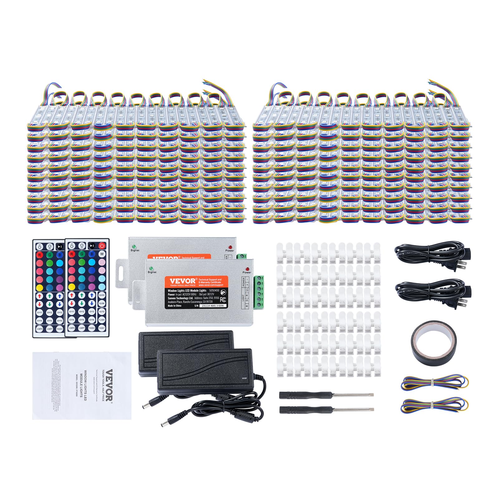 VEVOR LED Storefront Lights - 400PCS 207Ft 5050 SMD, RGB Color Changing LED Module Lights for Store Advertising Letter Signs, Wa