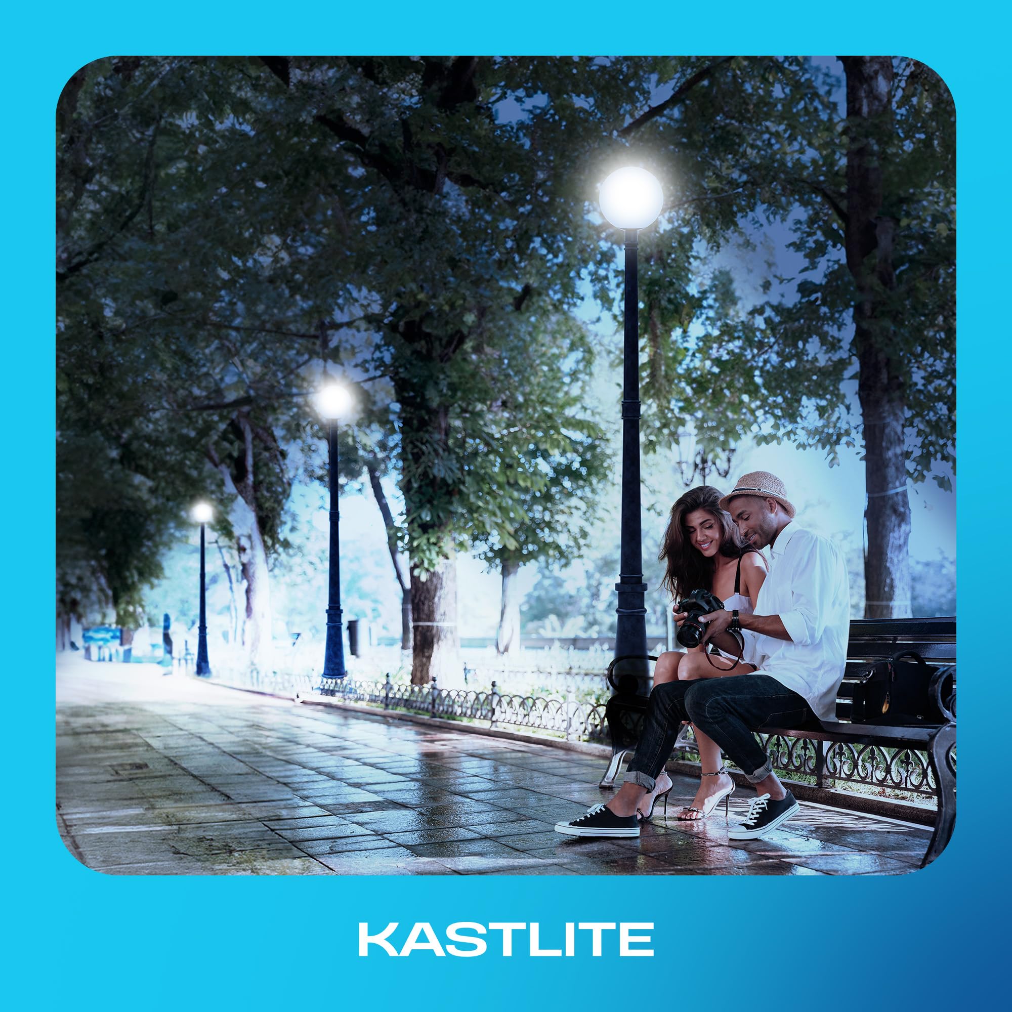 Kastlite 12 Outdoor Light Post Globe Combo  Fits 3 Posts - Neckless Clear Acrylic Lamp Cover  Black Fitter Wing Clips  5000K Led Bulb - Driveway Yard Lamppost Lighting Fixture  Outdoor Pole Lights