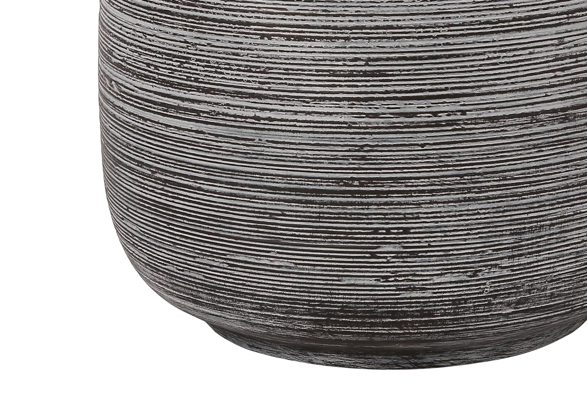 Monarch Specialties Table Lamp I 9633, Grey Ceramic, Ivory/Cream Shade, 10inL x 10inW x 18.75inH
