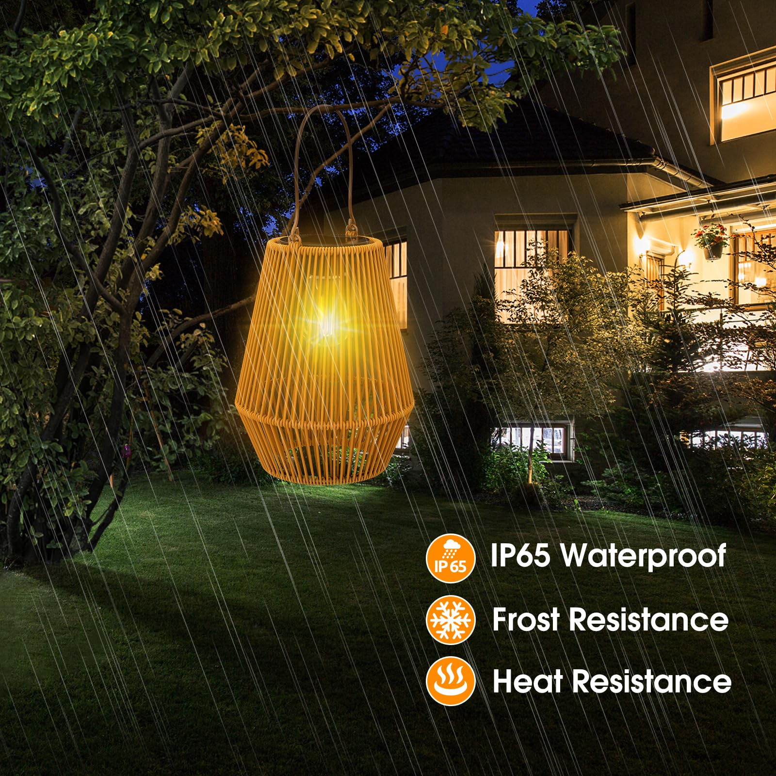 Solar Lanterns, Kagoling Solar Lanterns Outdoor Waterproof Solar Lights For Outside Hanging Solar Lights Outdoor Solar Lamp Ligh