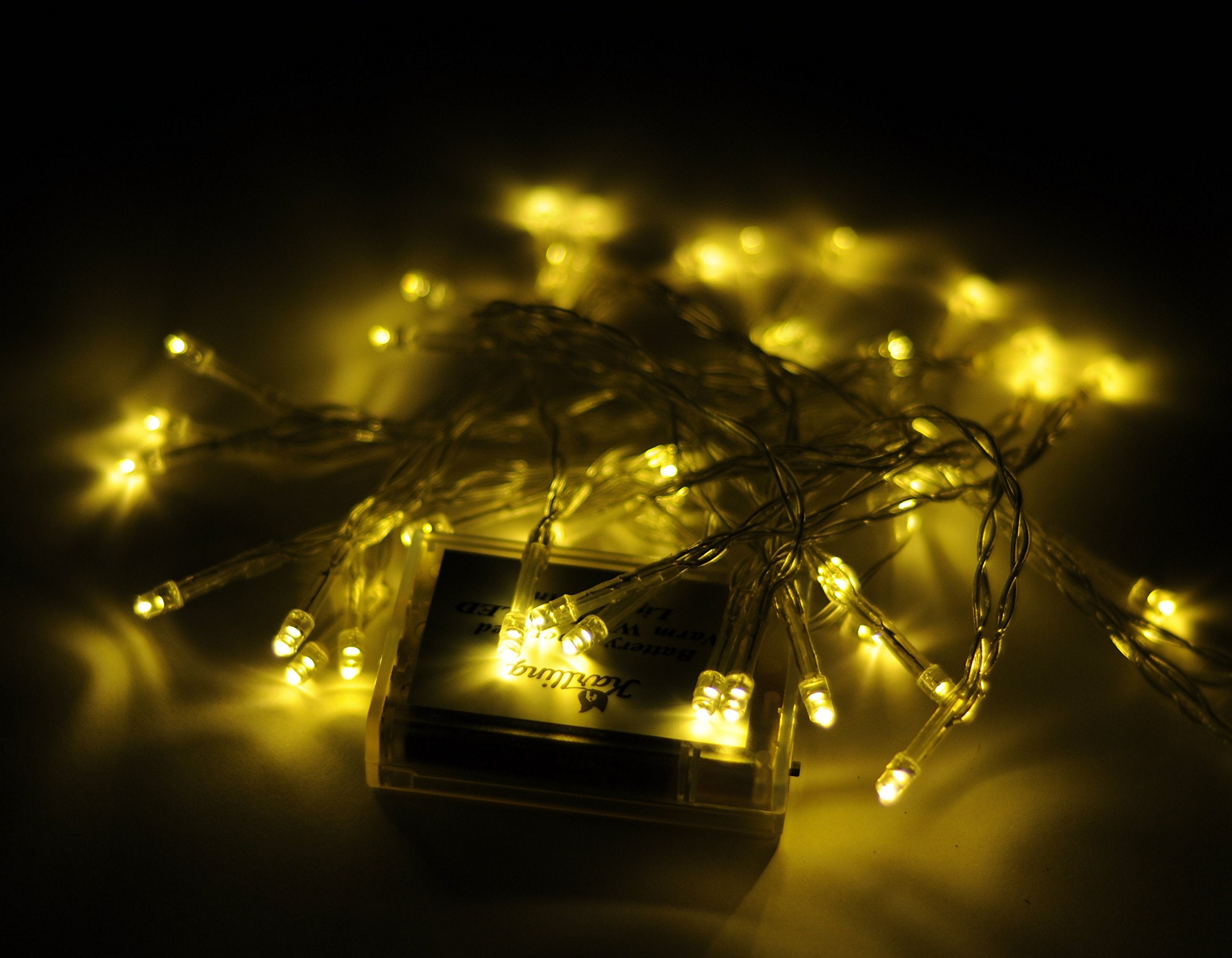 Karlling Battery Operated Fairy Lights, 13Ft Durable Short Clear Wire Led Twinkle String Lights For Christmas, Valentine’S Day, Halloween,Weddings, Parties, And Indoor/Outdoor Decor(Warm White)