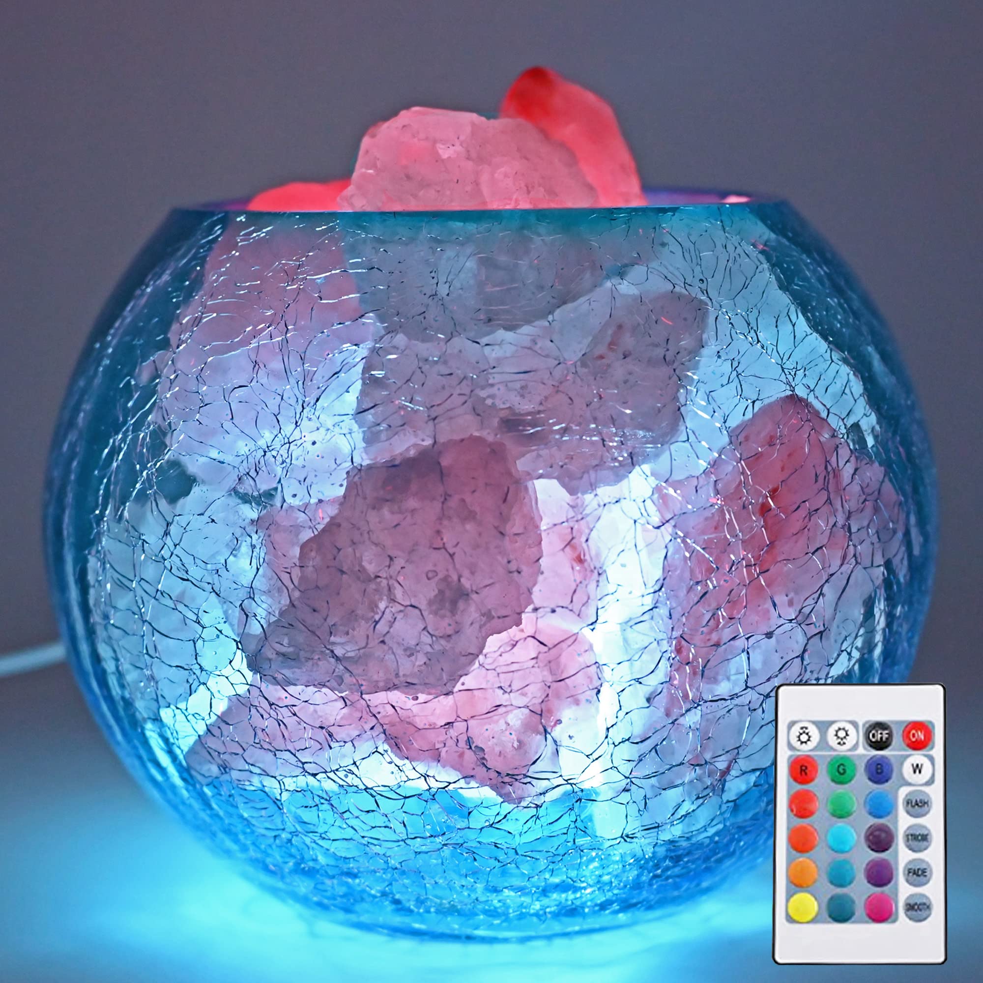 V.C.Formark Usb Himalayan Salt Lamp With Remote, 16 Colors, Home Deco, Yoga, Office Gift