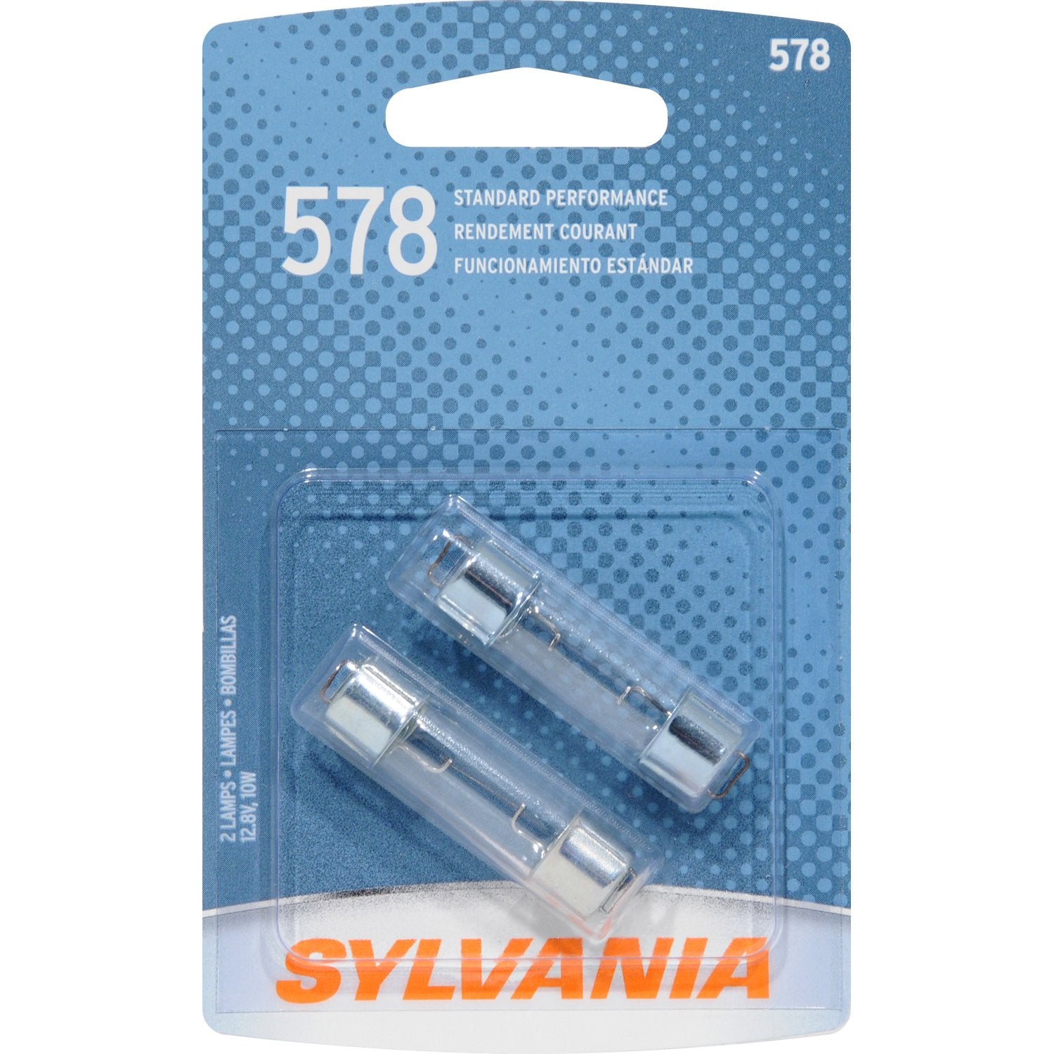 SYLVANIA 578 Miniature Bulb - Pack of 2, Model 578.BP2, Ideal for Automotive Lighting