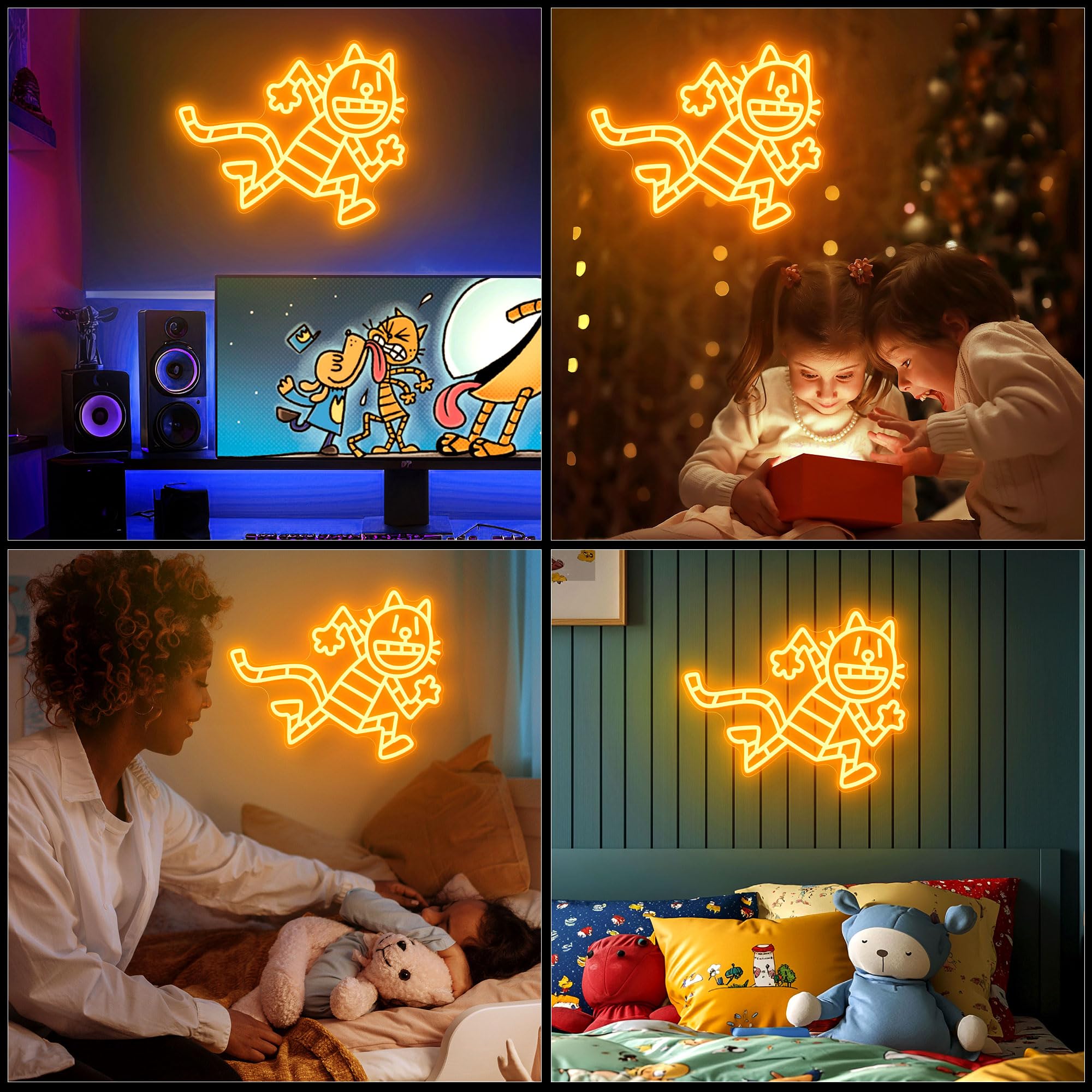Officially Licensed Dog ManS Petey Neon Signs For Wall Decor Based On Dogman Series Led Light Up Sign For Bedroom Kids Room Game Room Party Perfect Birthday/Christmas Gift For Dog Man Lovers & Fans