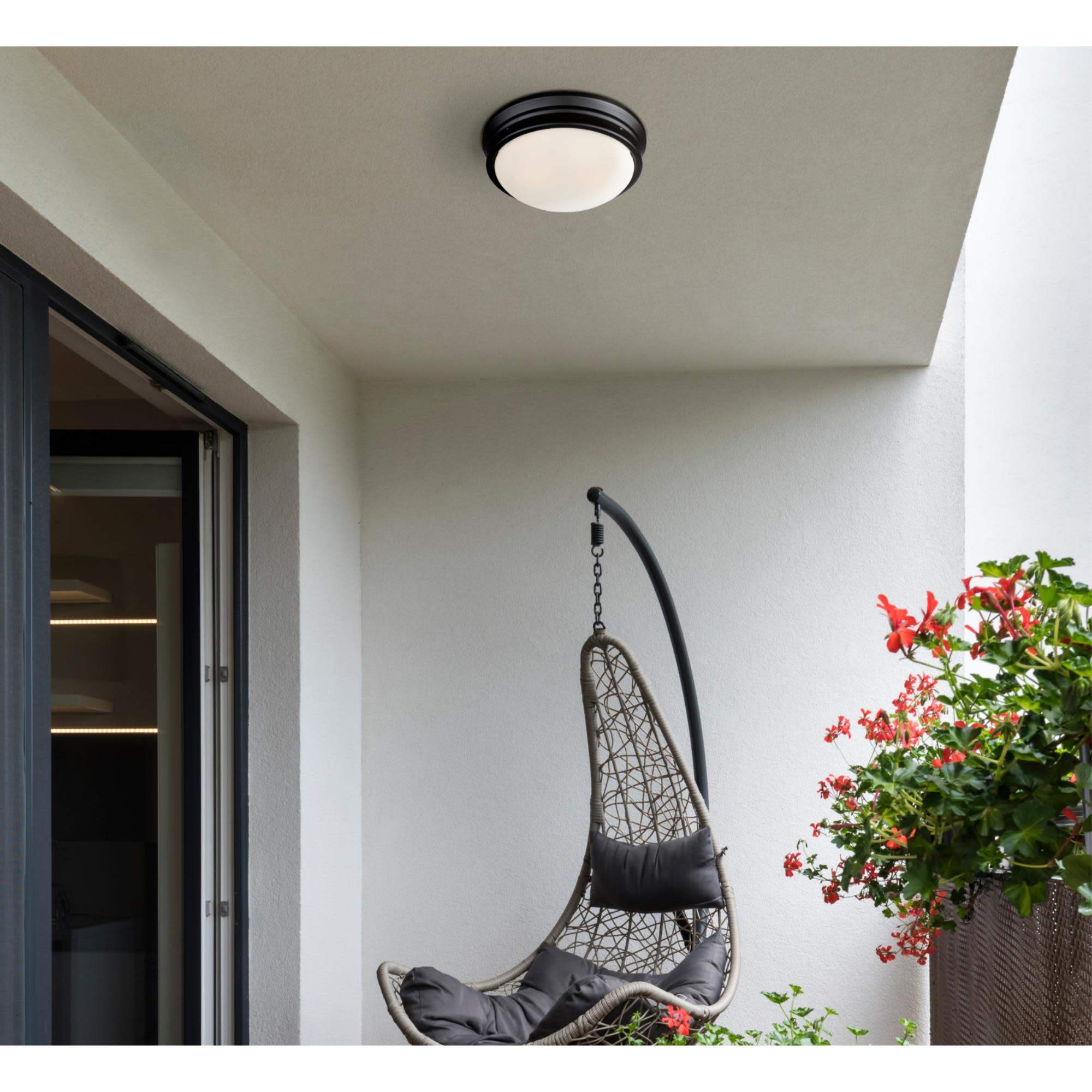 Westinghouse 6370600 Meadowbrook 13-Inch, Two-Light Indoor Flush Mount Light Fixture, Oil Rubbed Bronze Finish And Frosted Glass