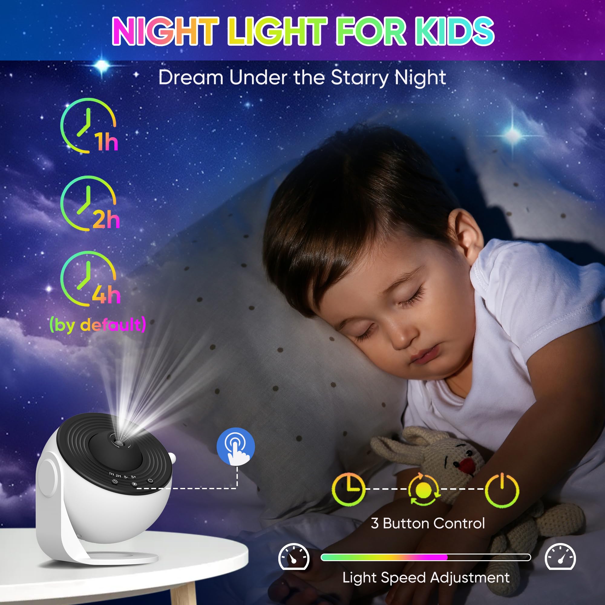 Flylily Galaxy Projector, 13 In 1 Hd Planetarium Star Projector For Bedroom, 360 Rotating Star Light With Adjustable Knob And Ti