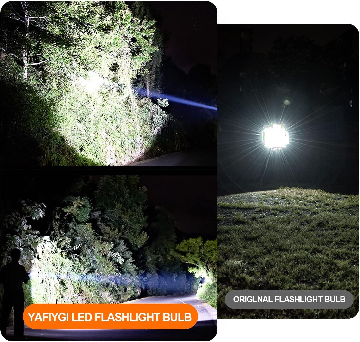 3 Pack Led Flashlight Bulb Replacement Led Bulbs For Conversion Kit 18V 12V 19.2V 6-24 Volt 3W 247Lm Pr2 P13.5S Led Bulb Upgrade