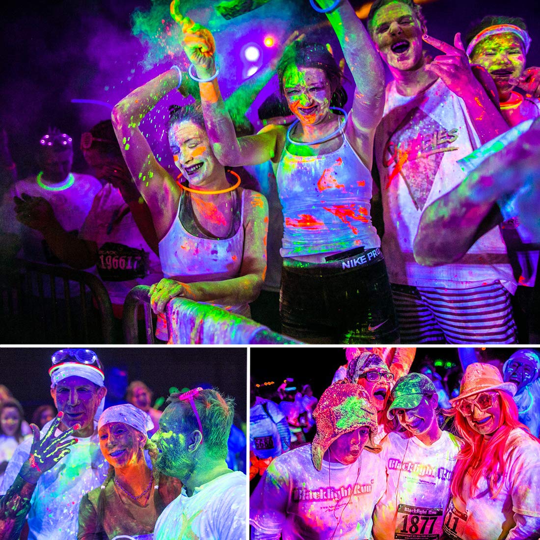 YAYIT 20ft LED Black Light Strip Kit, 12V Flexible Plastic Fixtures for Indoor Home Decoration, Non-Waterproof