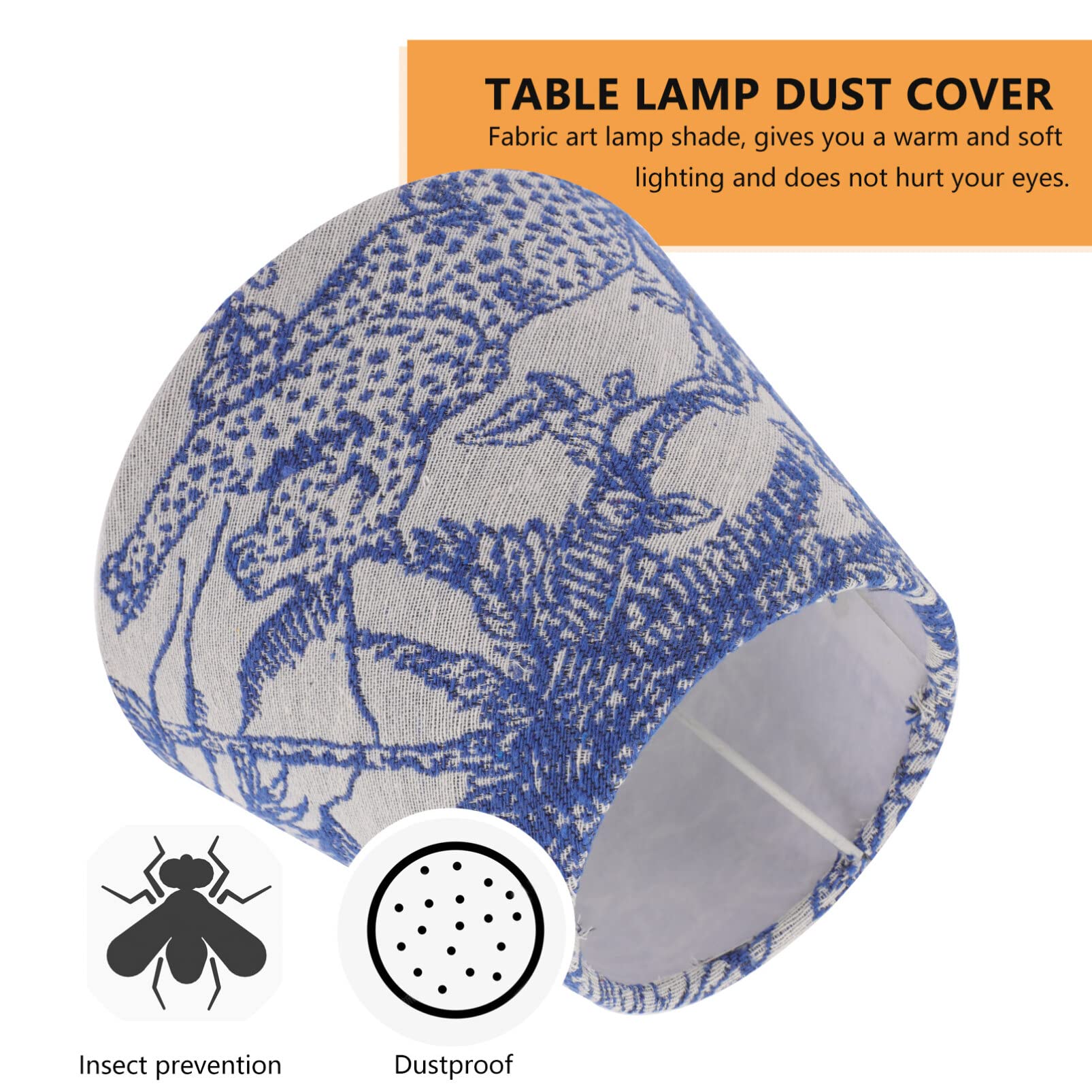 Ukcoco Drum Lamp Shade, Embroidered Fabric Lampshade Clip On Rainforest Printed Spider Lamp Shade For Floor Lamps Conical E27 Pr