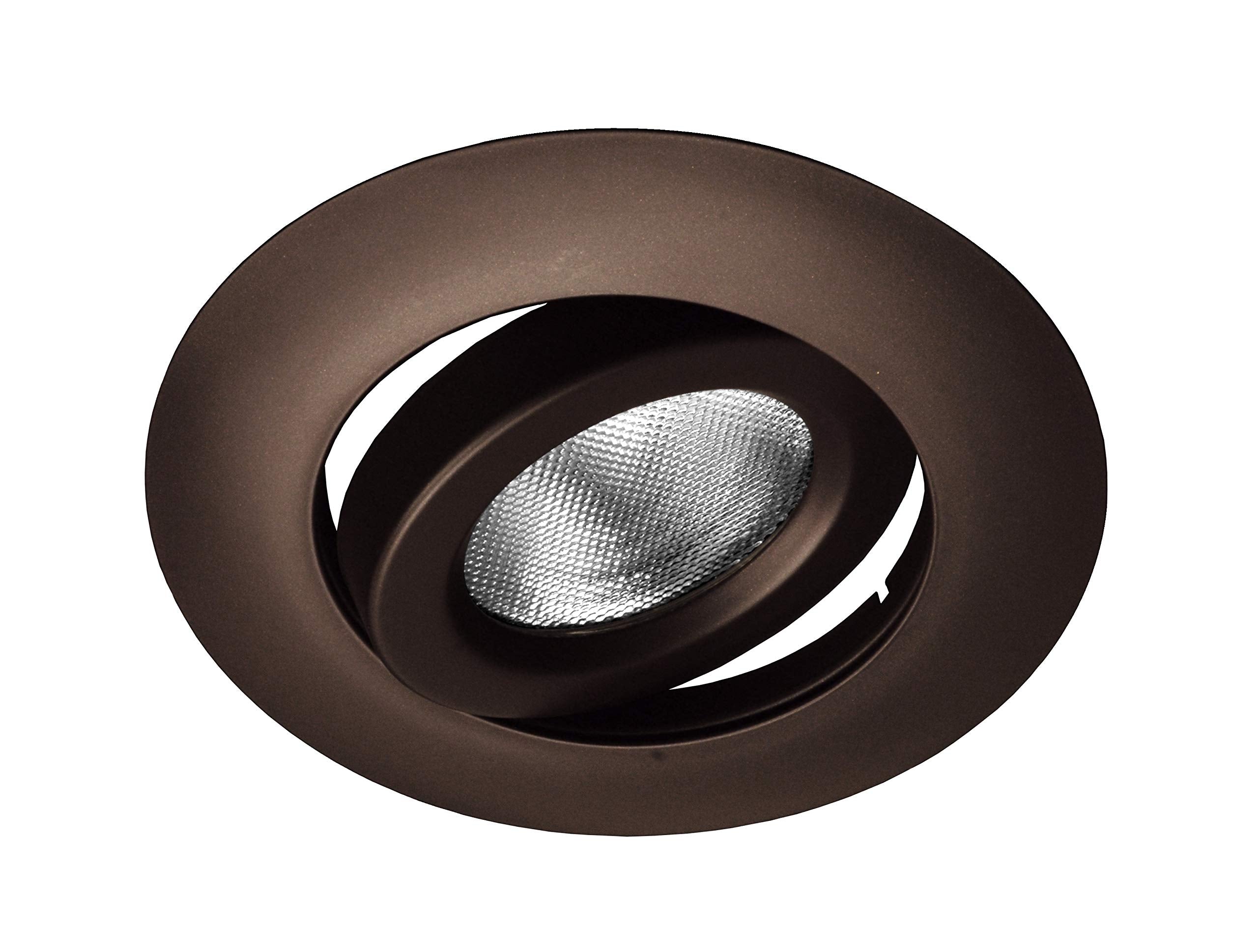 Nicor Lighting 6 Inch Oil-Rubbed Bronze Recessed Gimbal Ring Trim, Fits 6 Inch Housings (17558Ob)