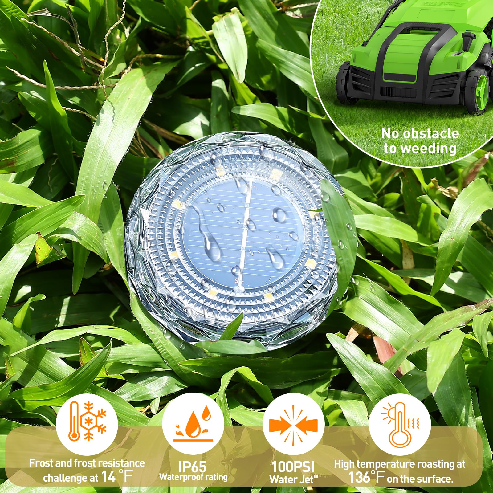 Fortulux Solar Ground Lights  Solar Disc Light Outdoor Waterproof Landscape Lighting Garden Lights For Pathway  Yard  Deck  Lawn  Patio  Swimming Pool Walkway(Warm  12Pack)